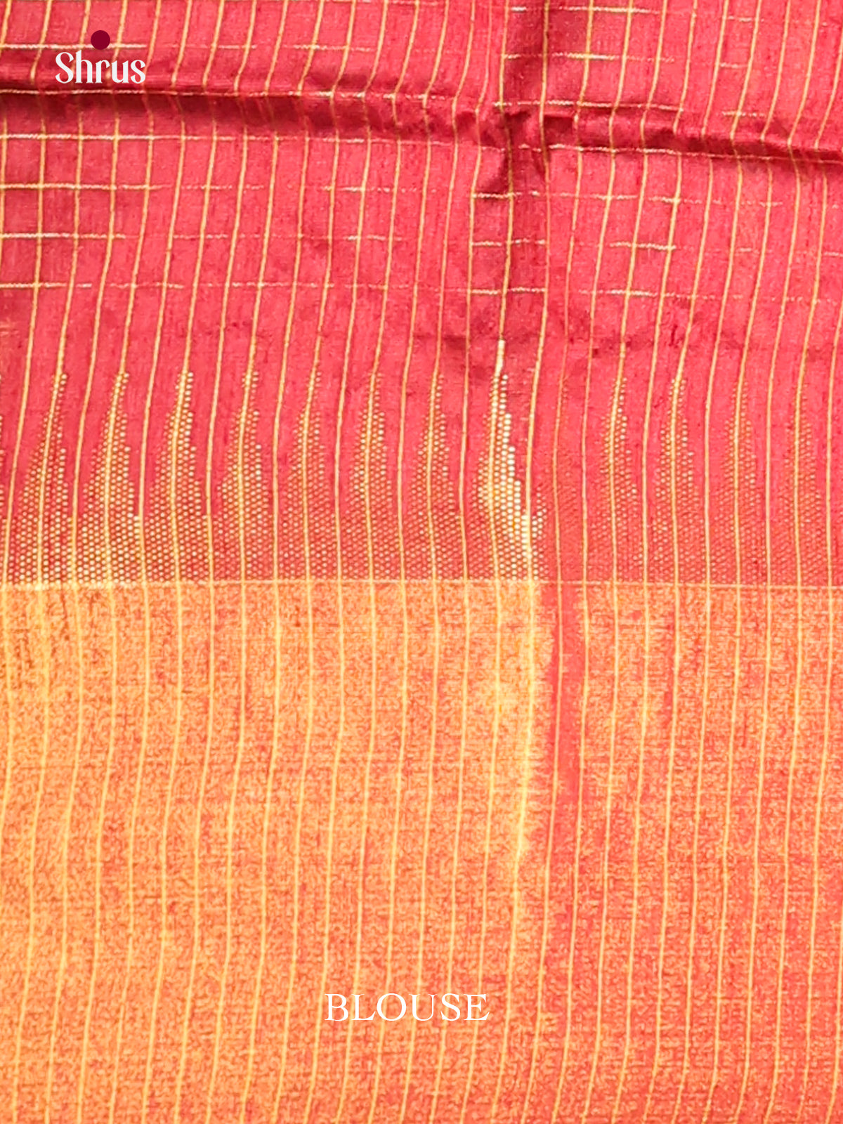 Brown & Red- Semi Rawsilk Saree