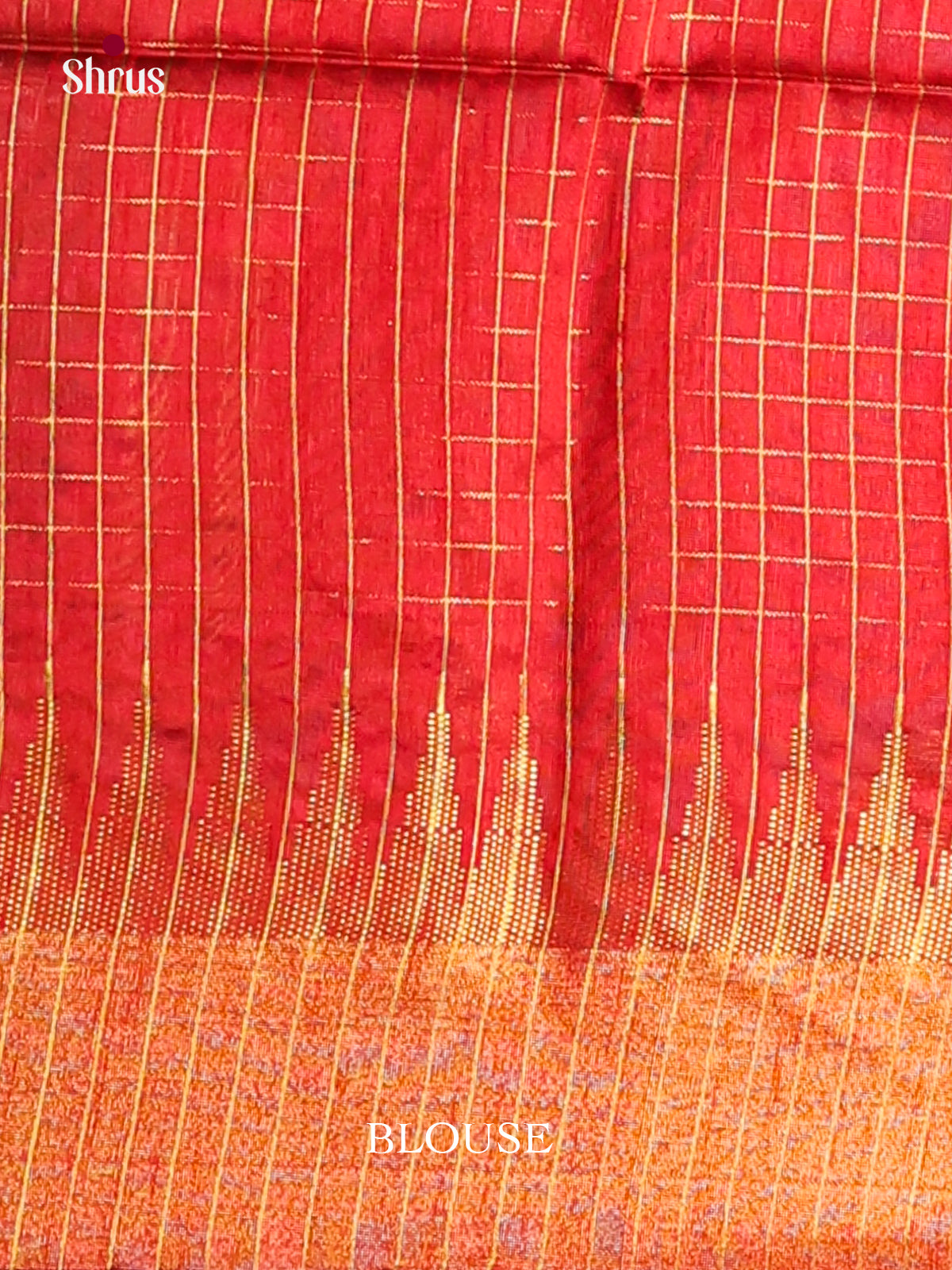 Black & Red - Semi Rawsilk Saree