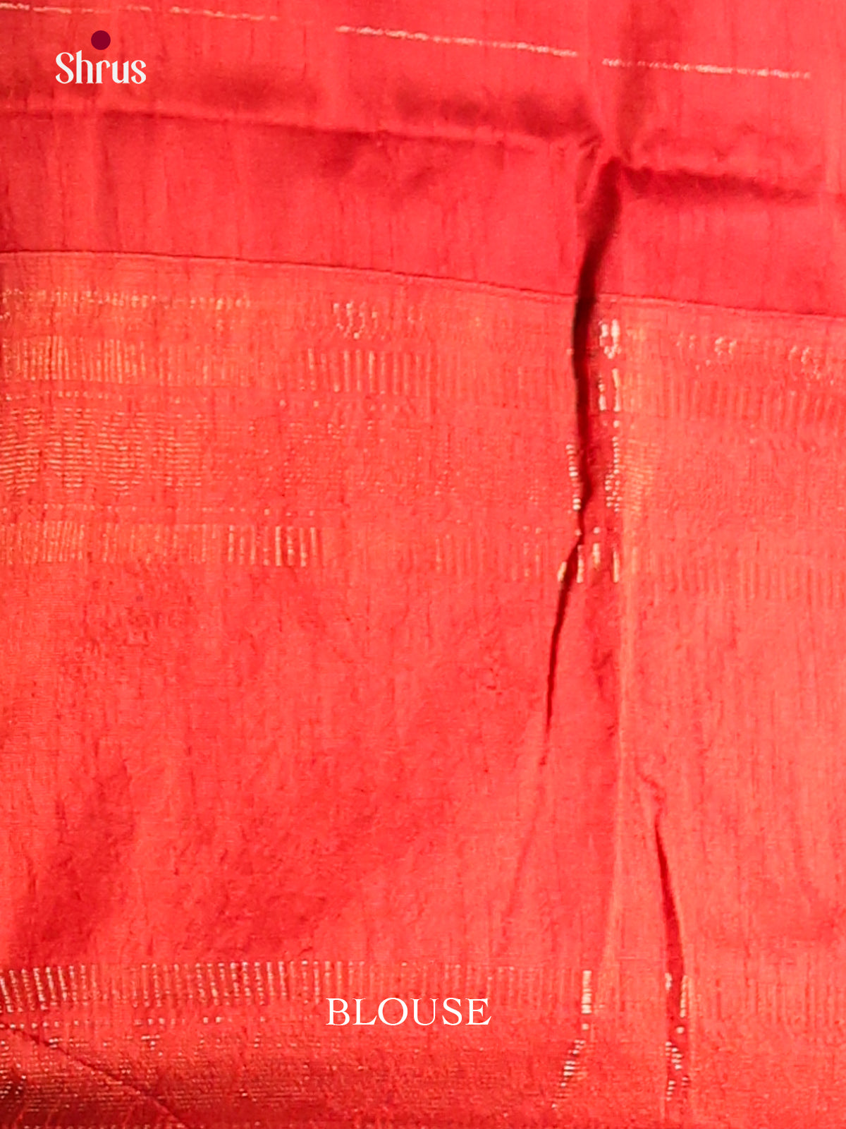 Beige & Red - Semi Rawsilk Saree - Shop on Shrus.com
