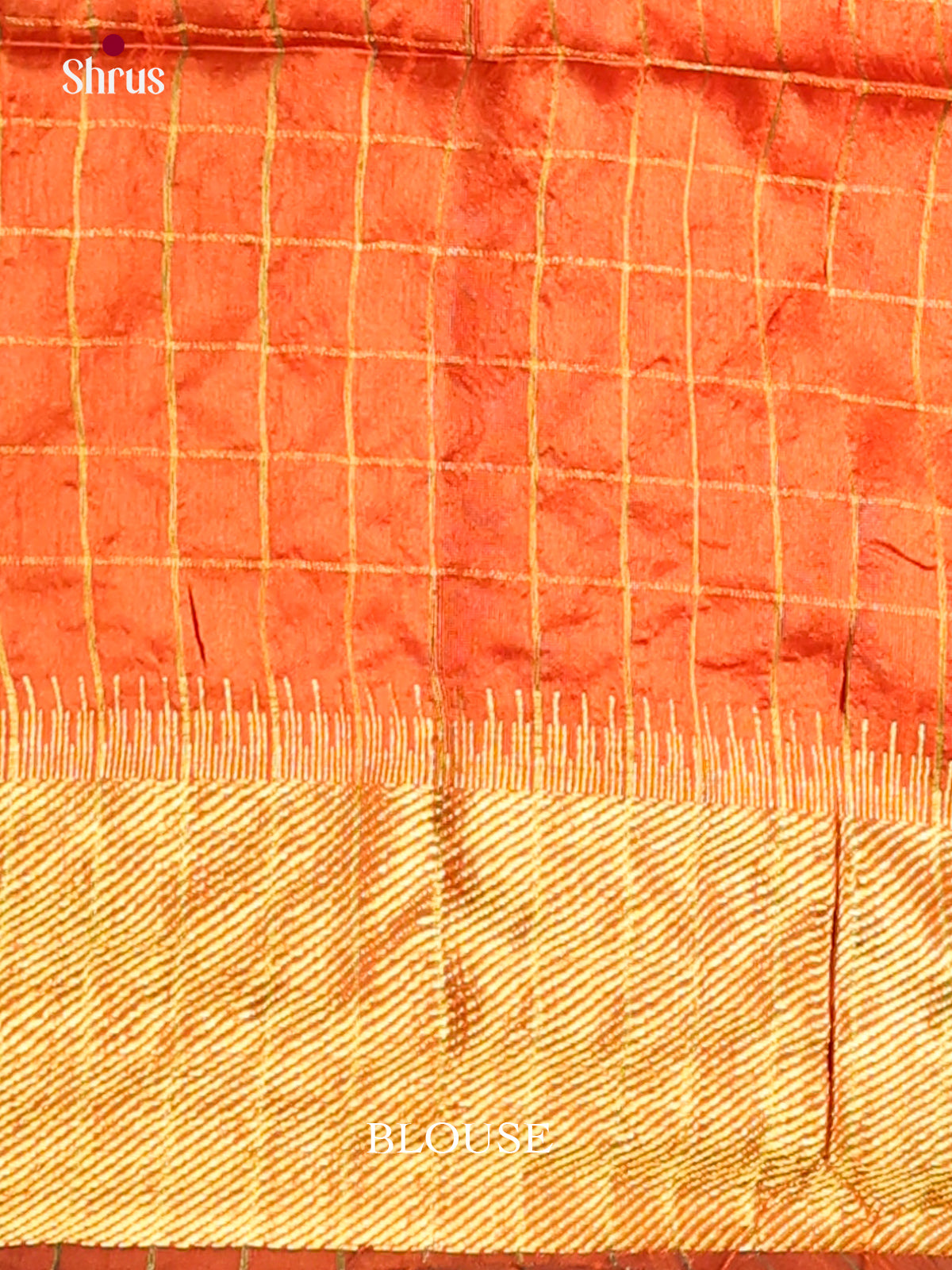 Majenta & Orange - Semi Rawsilk Saree - Shop on Shrus.com
