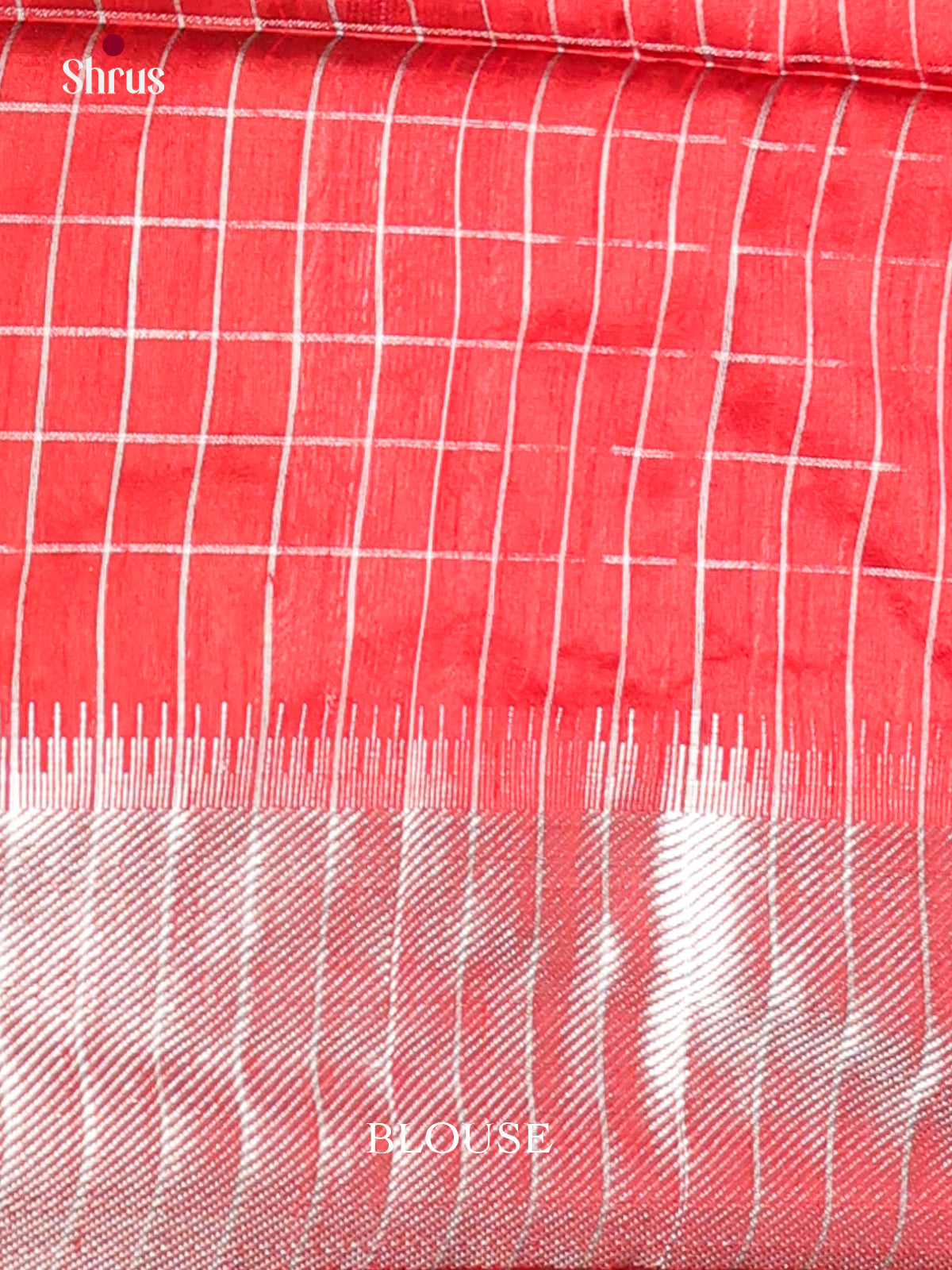 Brown & Red - Semi Rawsilk Saree