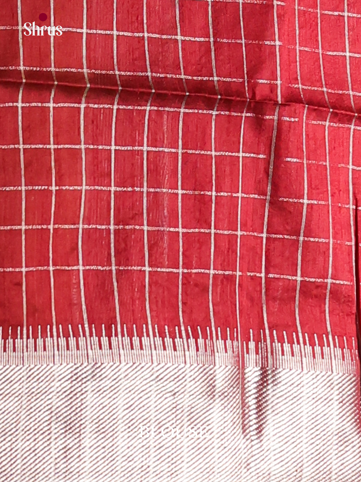 Mustard & Maroon - Semi Rawsilk Saree - Shop on Shrus.com