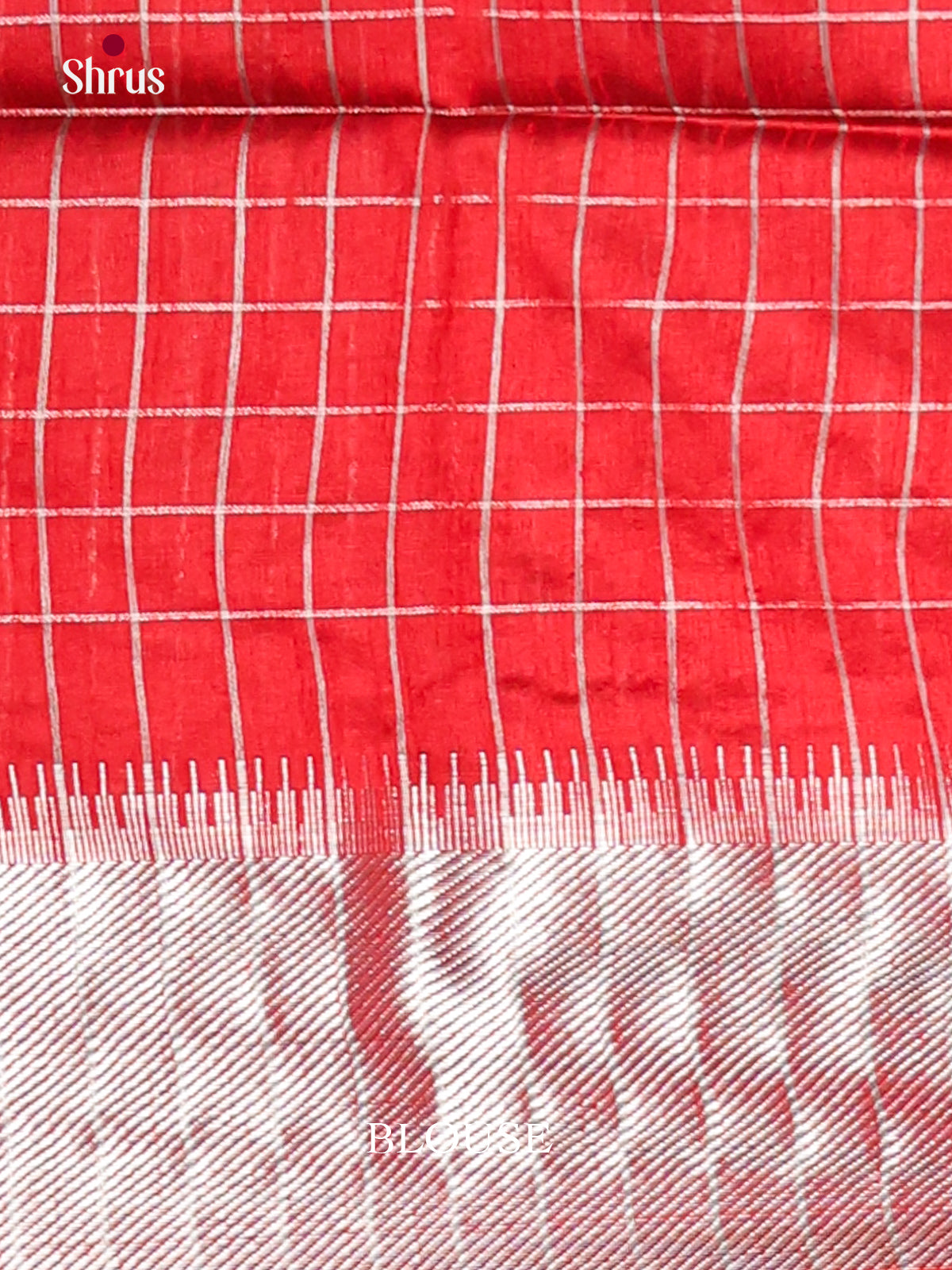 Green & Red- Semi Rawsilk Saree - Shop on Shrus.com