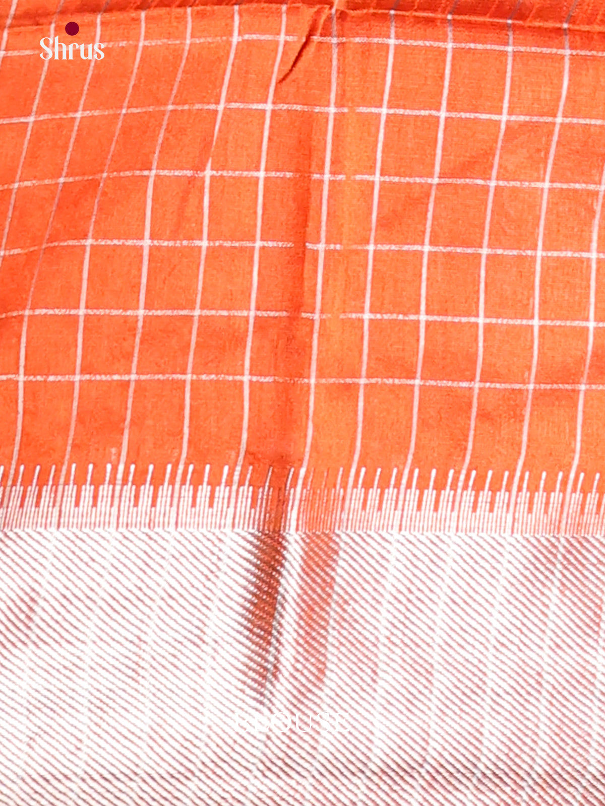 maroon & Orange - Semi Rawsilk Saree - Shop on Shrus.com
