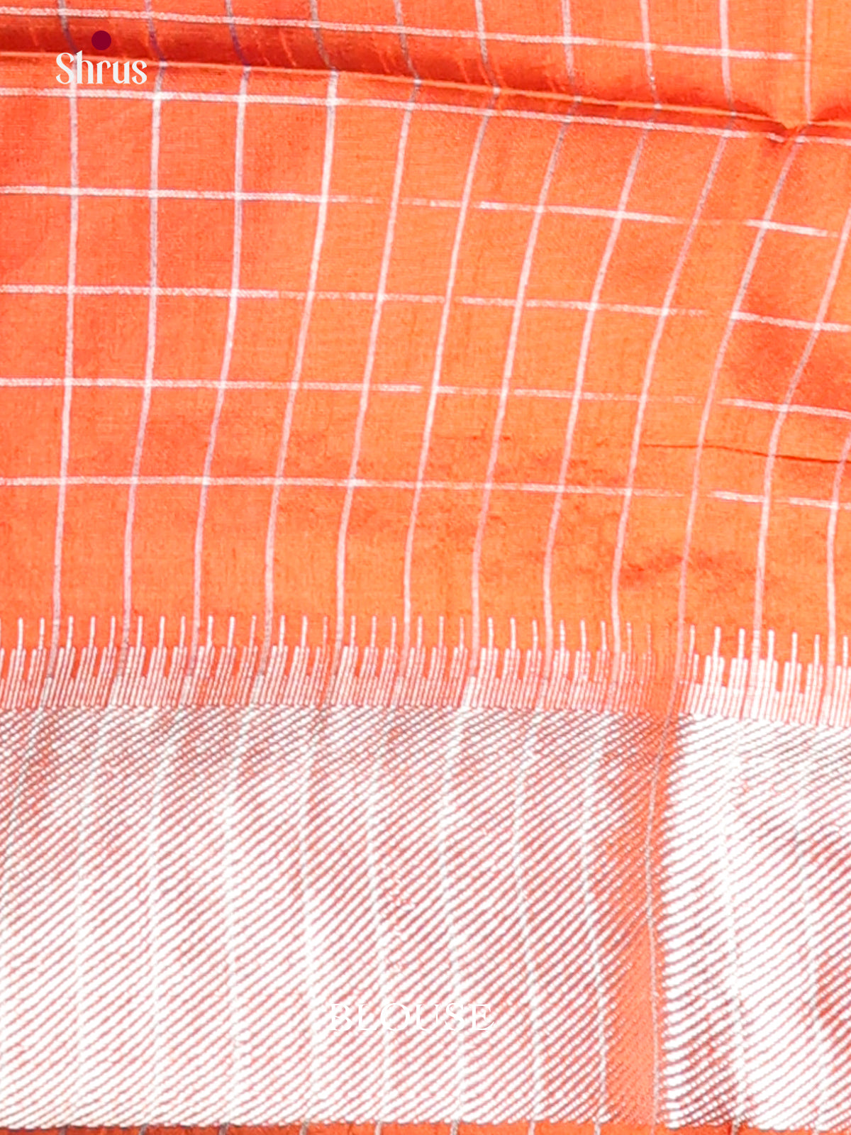 Purple & Orange - Semi Rawsilk Saree - Shop on Shrus.com