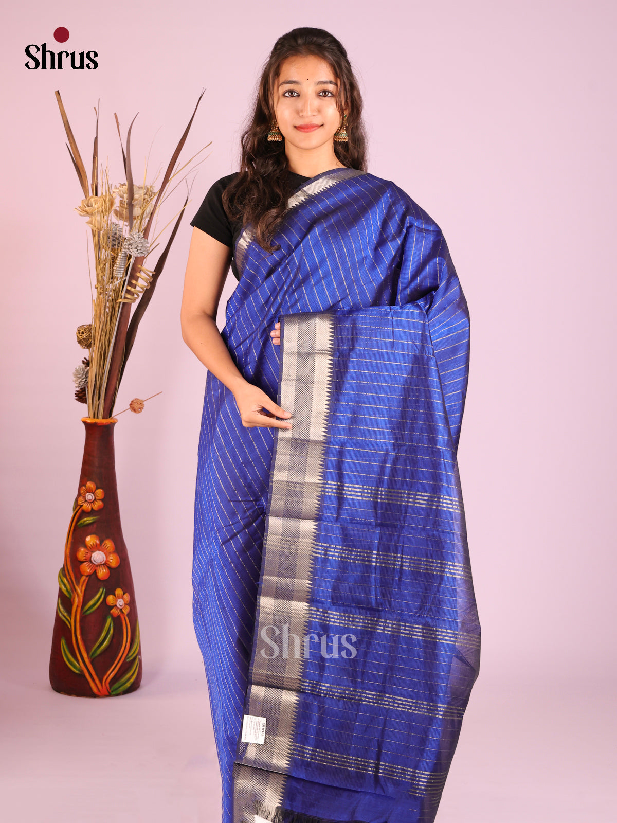 DHS13078 - Mangalagiri silkcotton Saree - Shop on Shrus.com