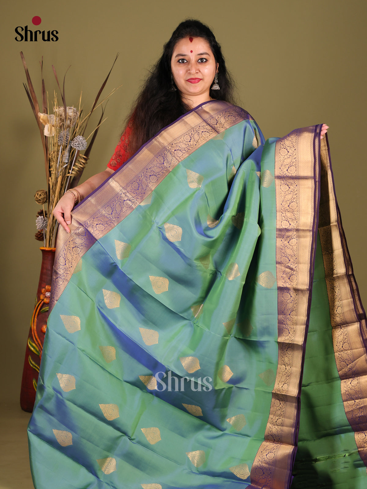 DHS14034-Kanchipuram-halfpure - Shop on Shrus.com