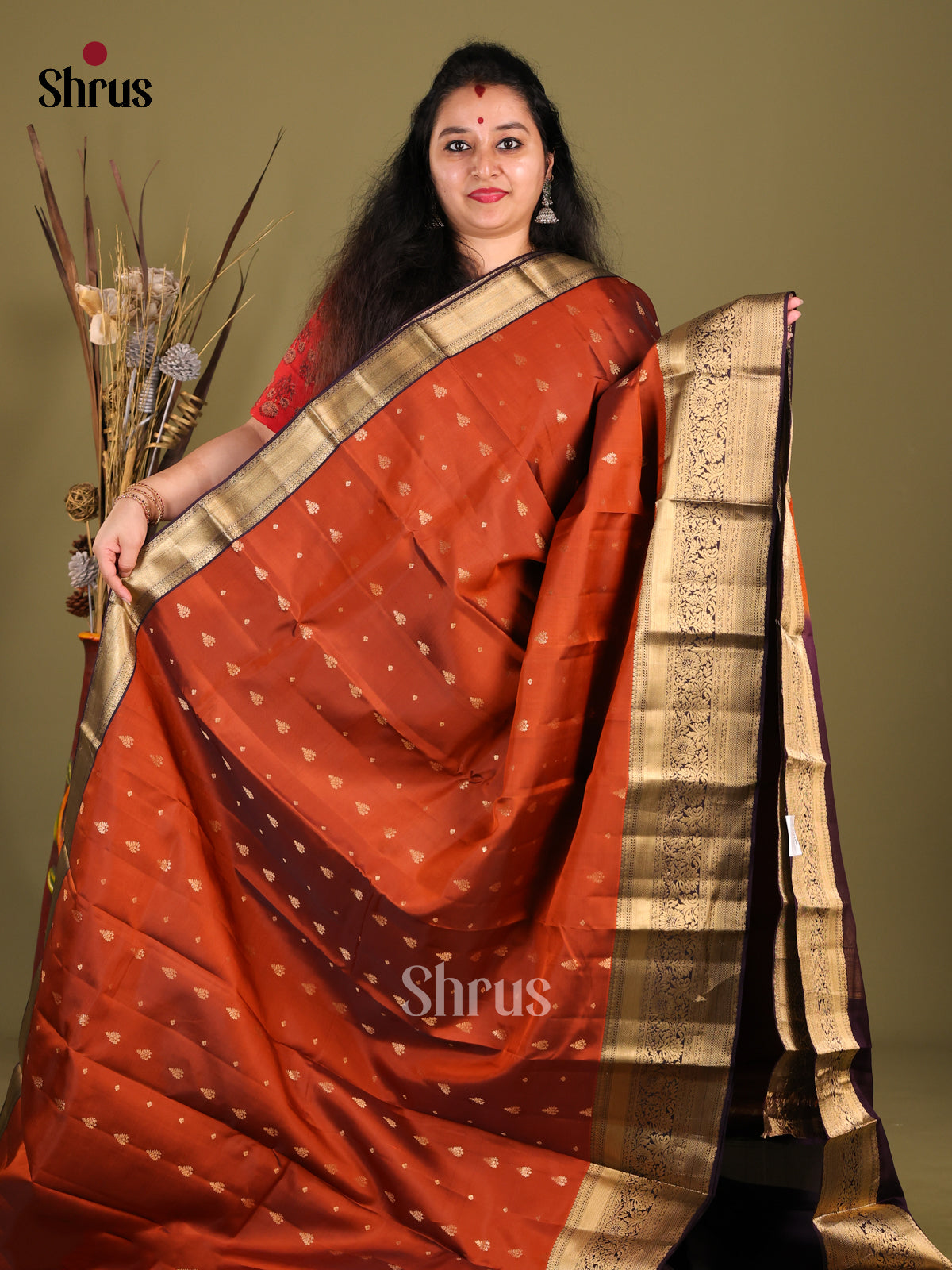 DHS14036-Kanchipuram-halfpure - Shop on Shrus.com