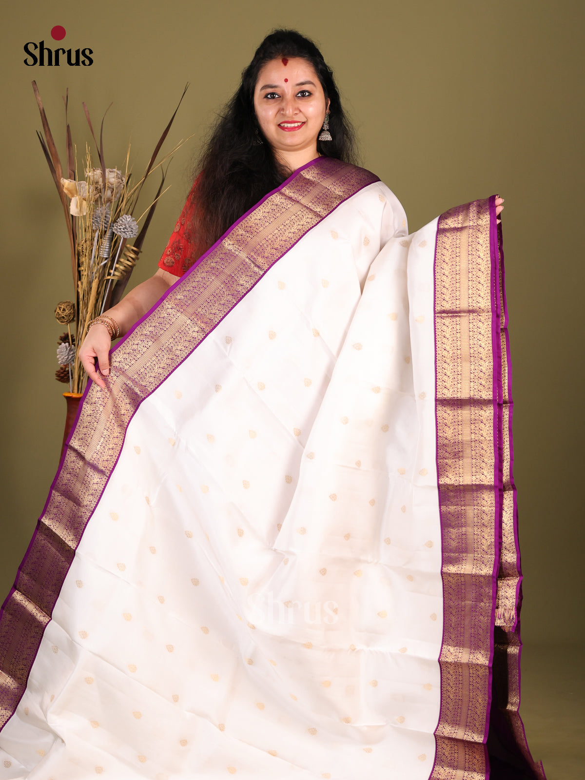 DHS14055-Kanchipuram-halfpure - Shop on Shrus.com