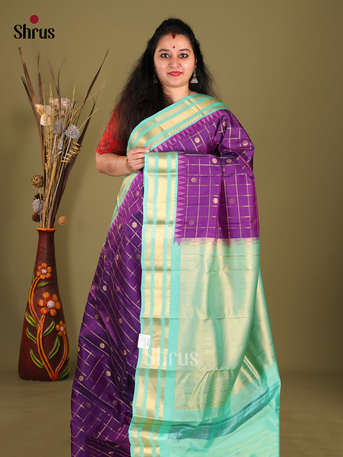 DHS14060-Kanchipuram-halfpure - Shop on Shrus.com
