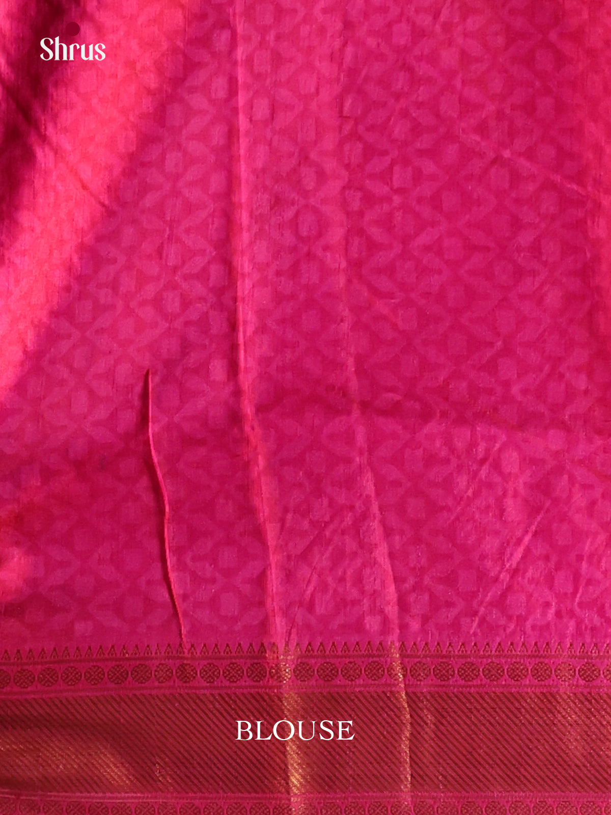 pink with zari semi patola saree -1