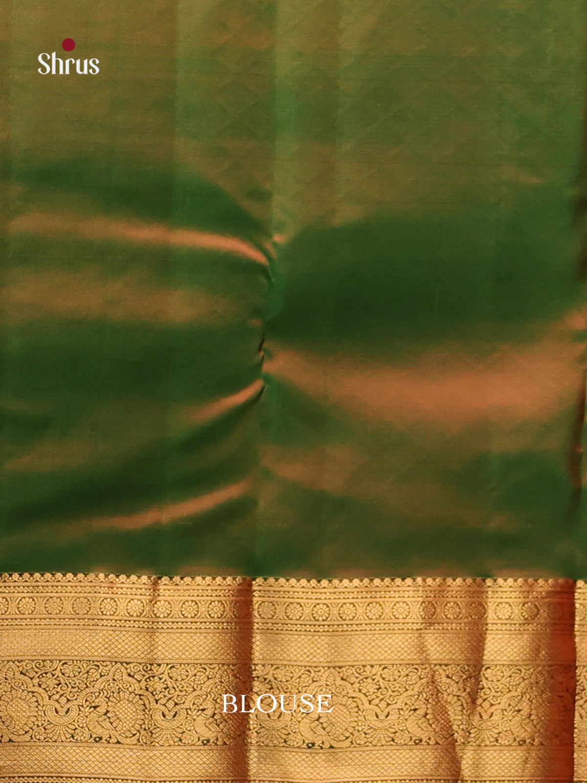 Red & Green - Kanchipuram-halfpure Saree -2