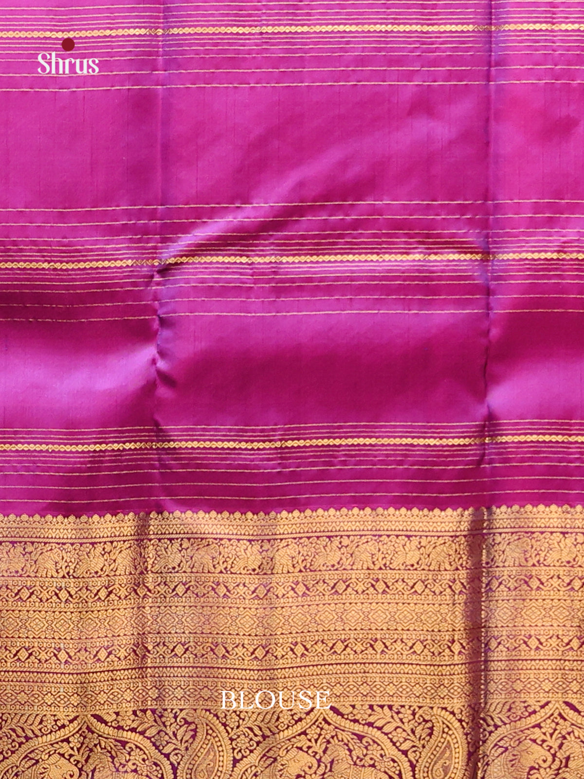 Green & Purple - Kanchipuram-halfpure Saree - Shop on Shrus.com