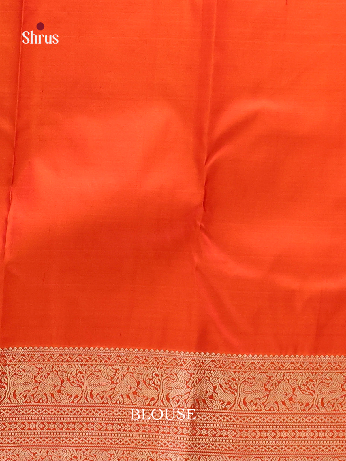 Black and orange Kanchipuram Butta design Saree -2