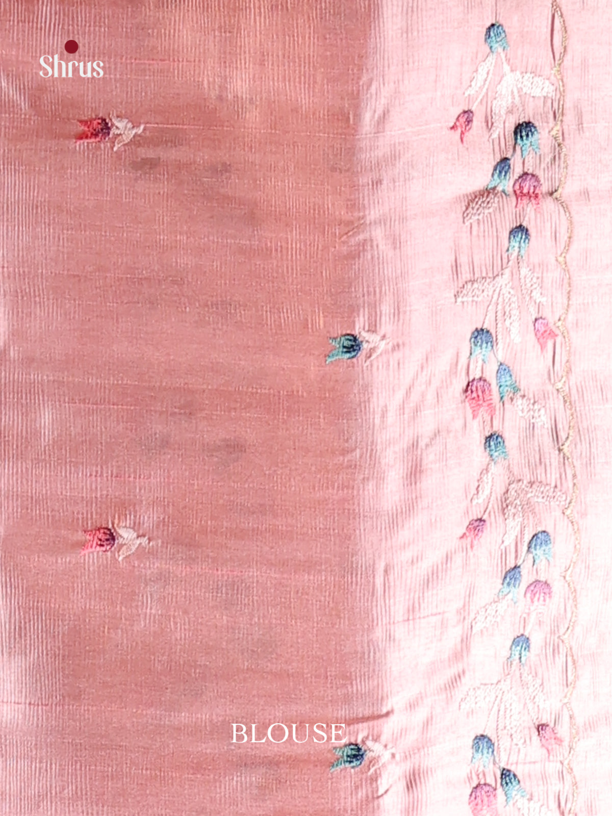 Pink- Semi Rawsilk Saree - Shop on Shrus.com