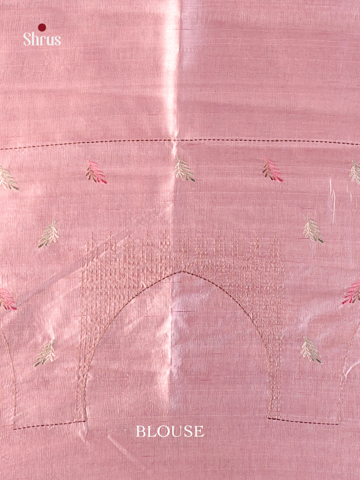Pink - Semi Rawsilk Saree - Shop on Shrus.com