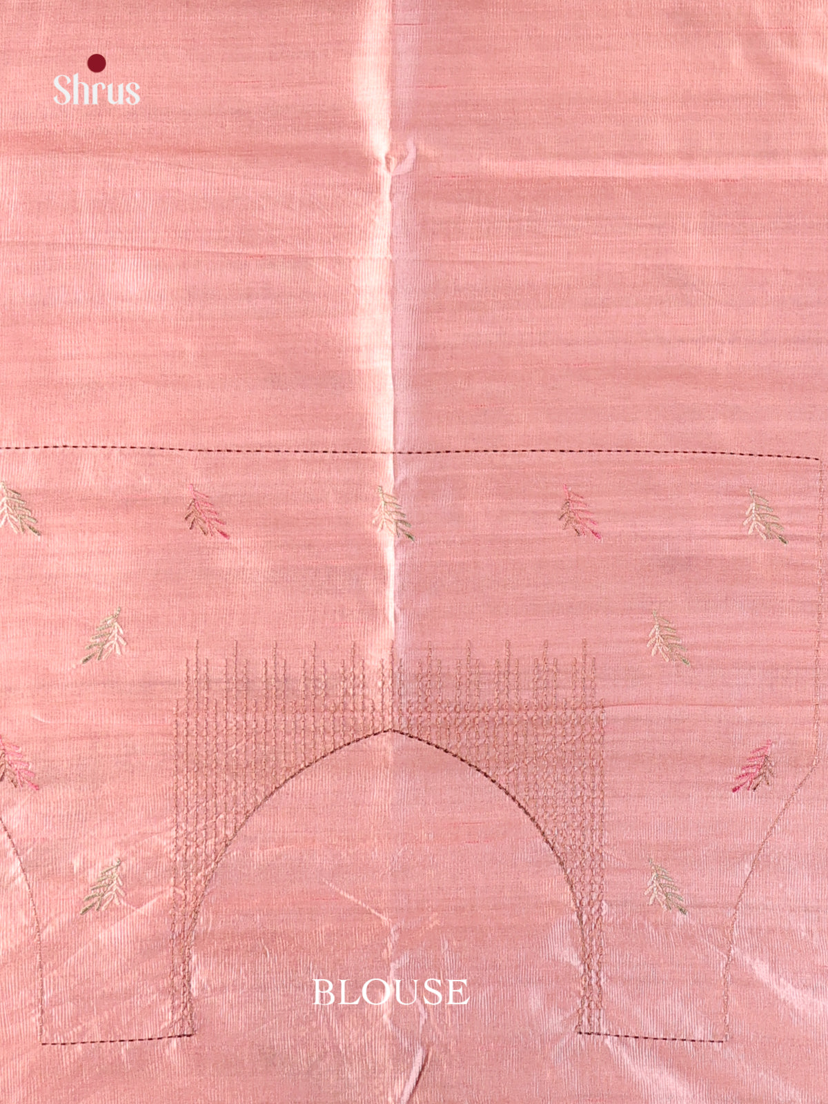 Pink - Semi Rawsilk Saree - Shop on Shrus.com