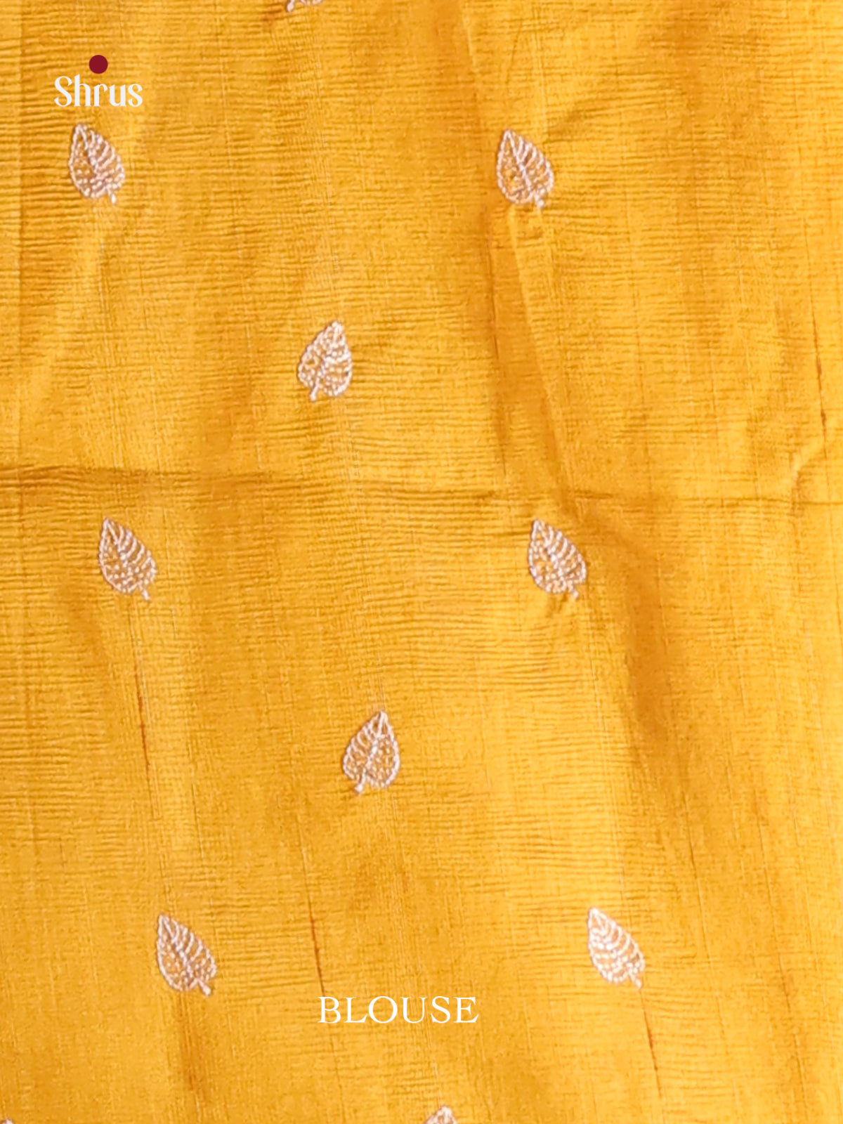 Yellow - Semi Rawsilk Saree - Shop on Shrus.com