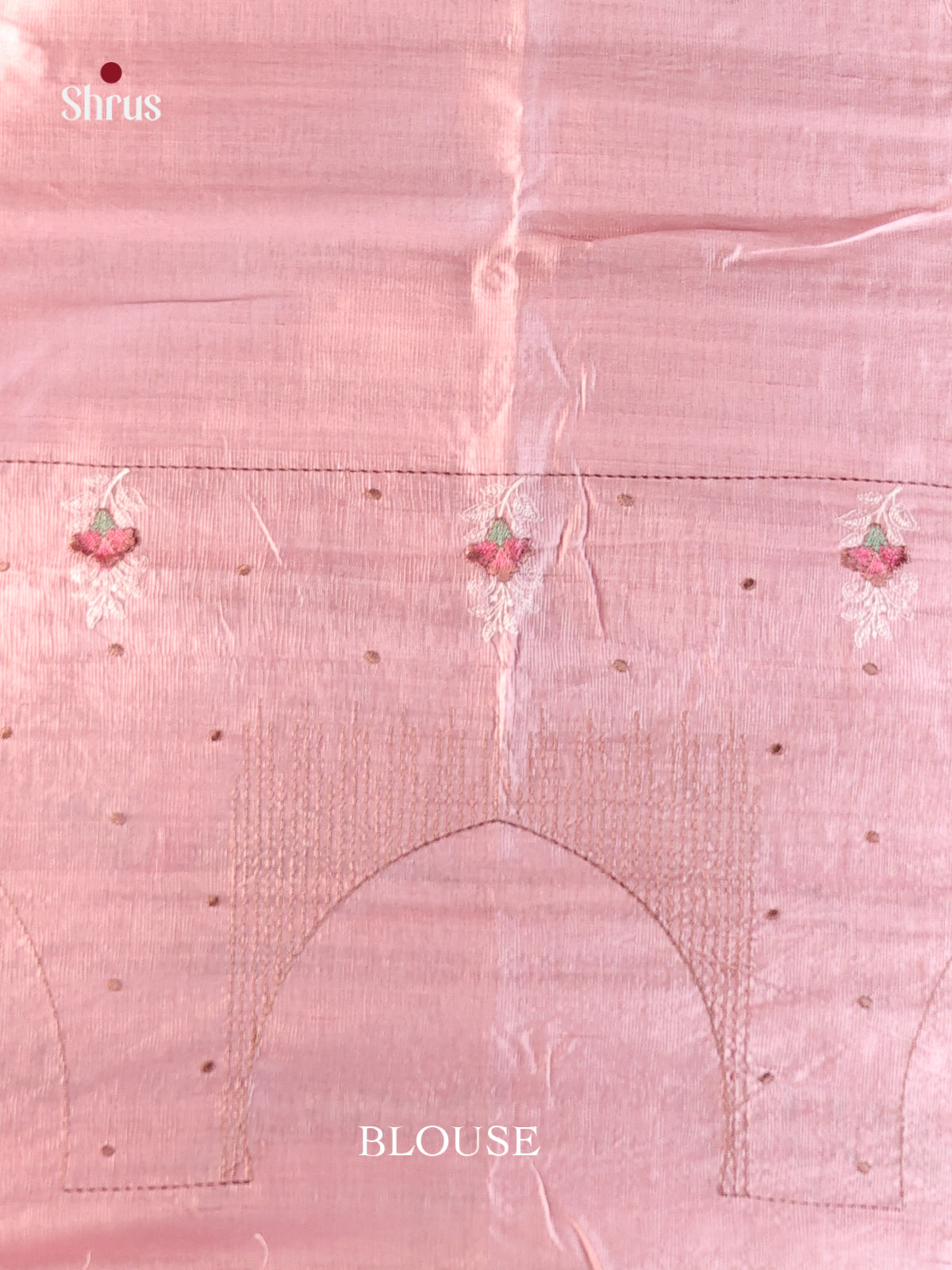 Pink - Semi Rawsilk Saree - Shop on Shrus.com