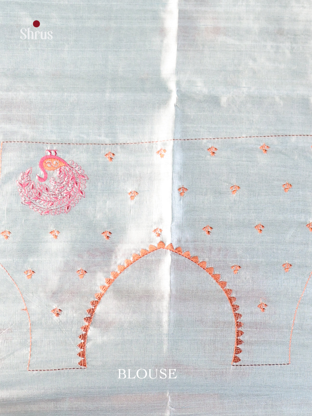 Light Blue- Semi Rawsilk Saree