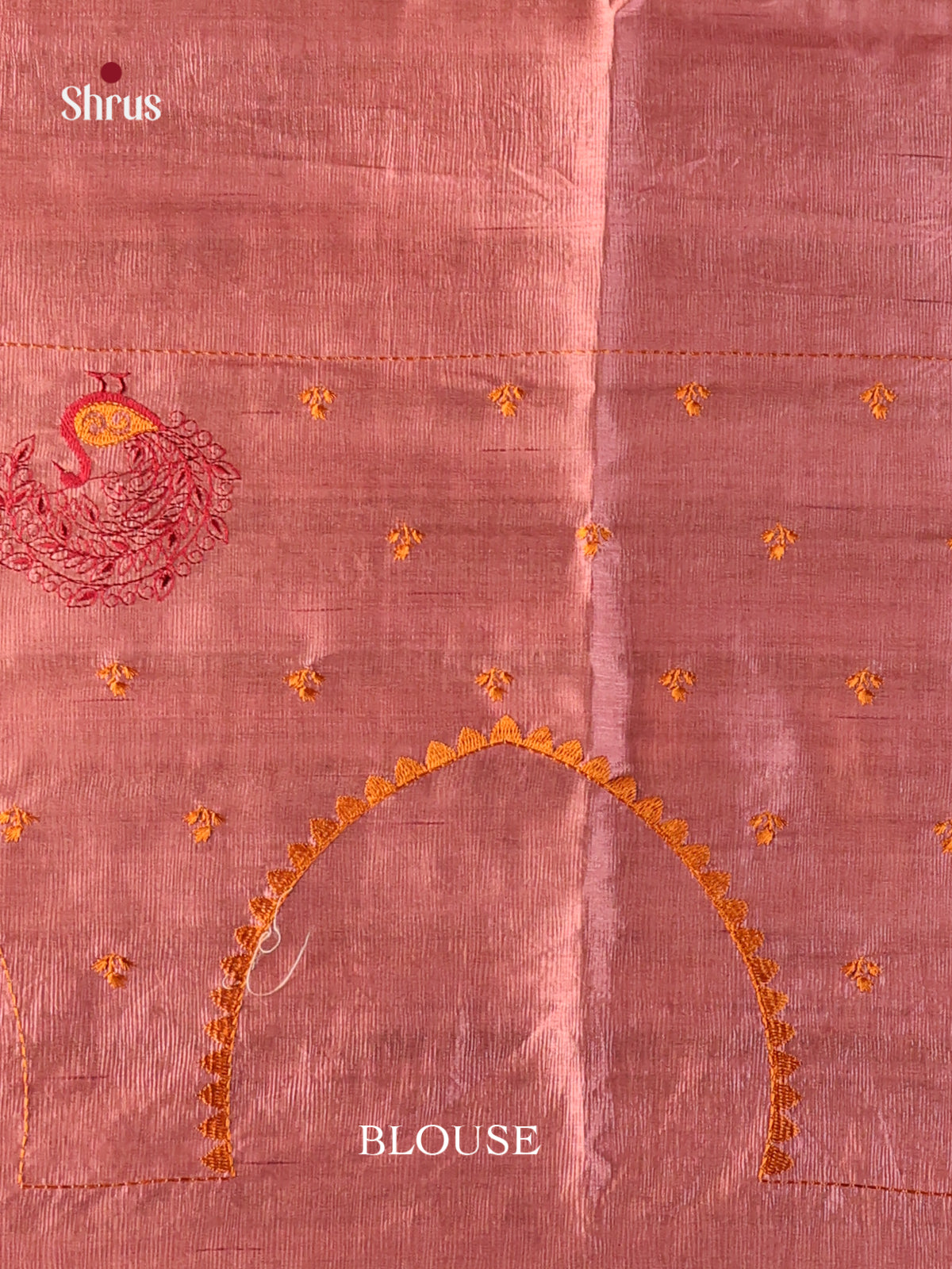 Onion Peel - Semi Rawsilk Saree - Shop on Shrus.com