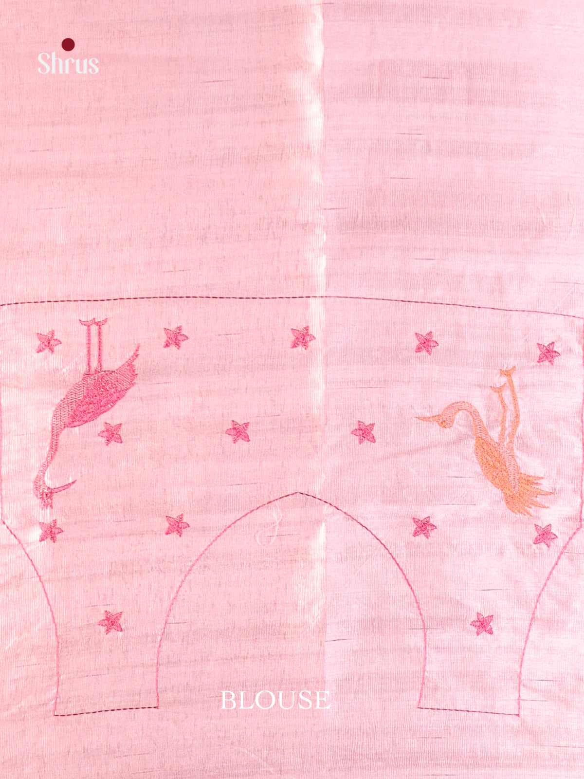 Pink - Semi Rawsilk Saree - Shop on Shrus.com