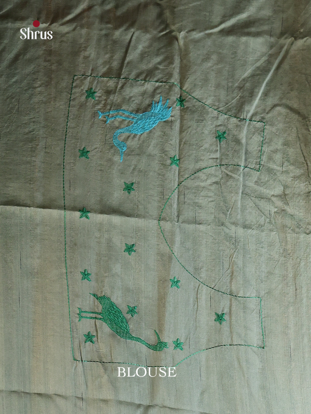 Grey- Semi Rawsilk Saree