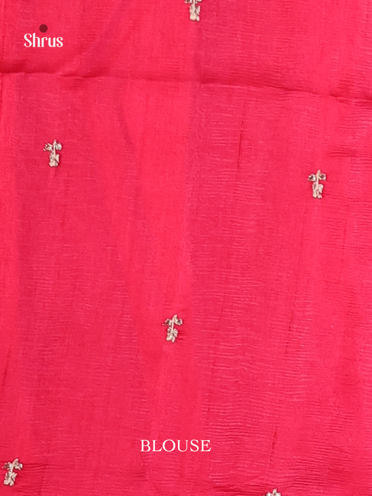 Deep Pink - Semi Rawsilk Saree - Shop on Shrus.com
