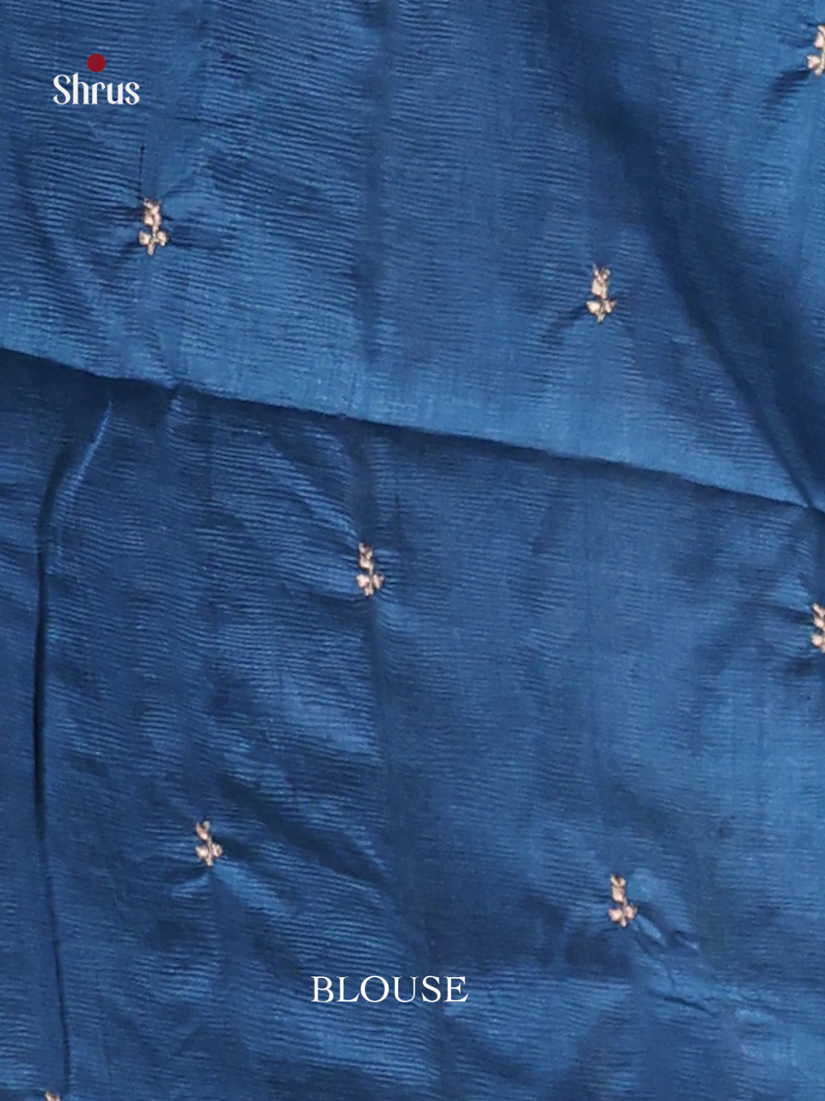 Blue- Semi Rawsilk Saree