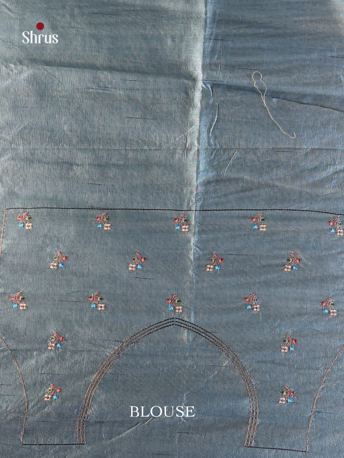 Blue - Semi Rawsilk Saree
