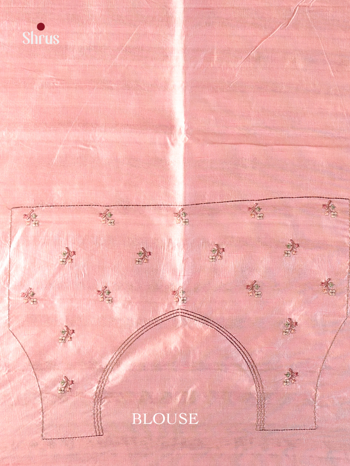 Pink- Semi Rawsilk Saree - Shop on Shrus.com