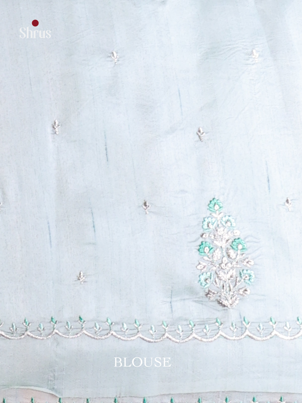 Light Blue - Semi Rawsilk Saree