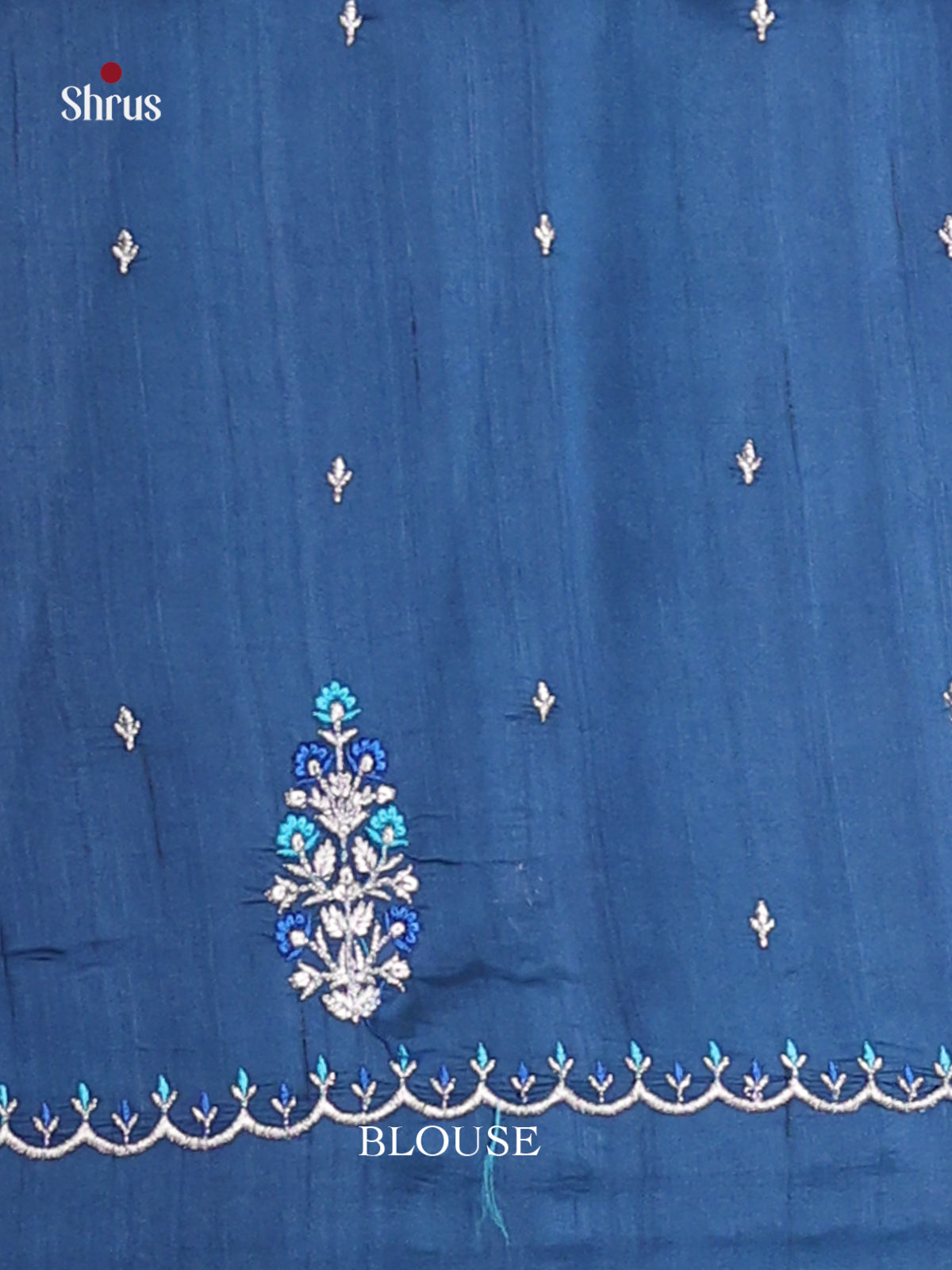 Blue - Semi Rawsilk Saree