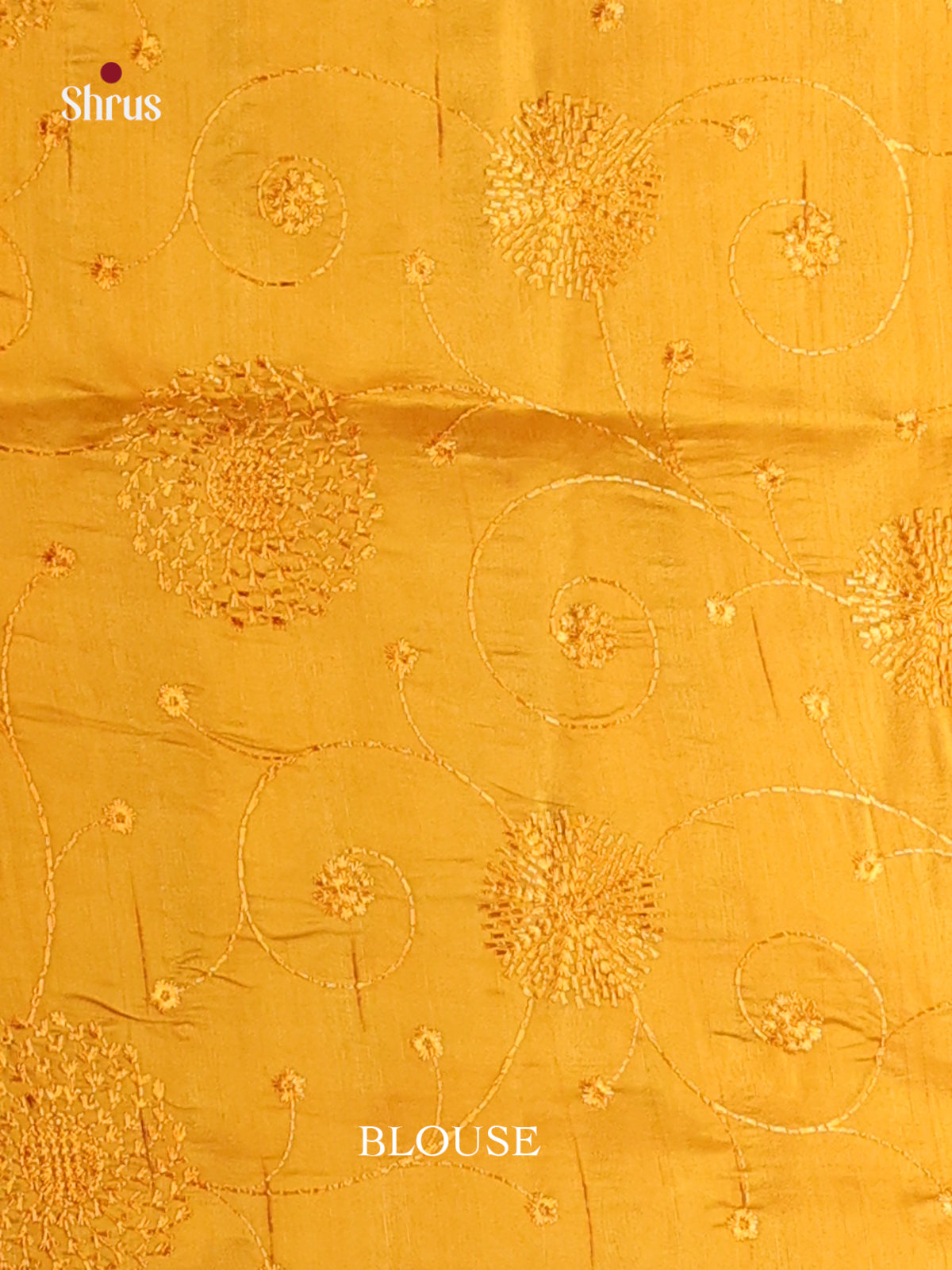 Mustard - Semi Rawsilk Saree - Shop on Shrus.com