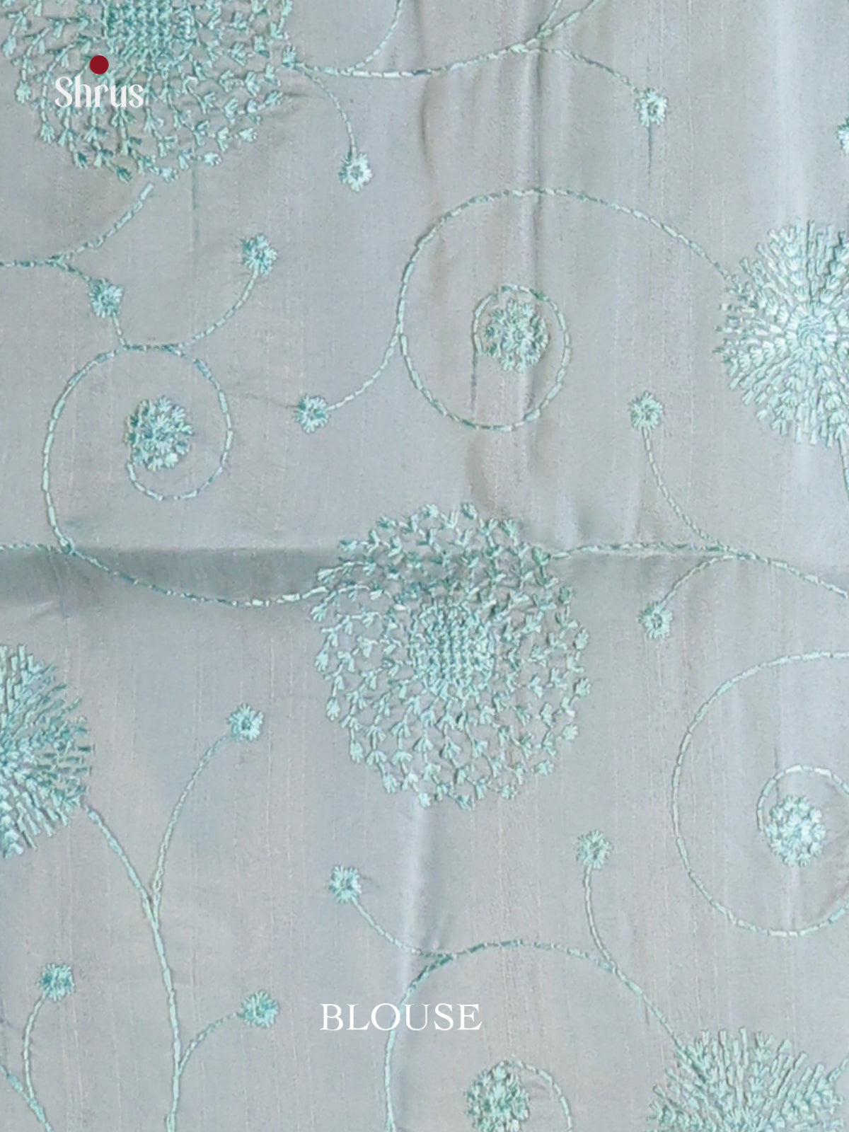 Ice Blue - Semi Rawsilk Saree