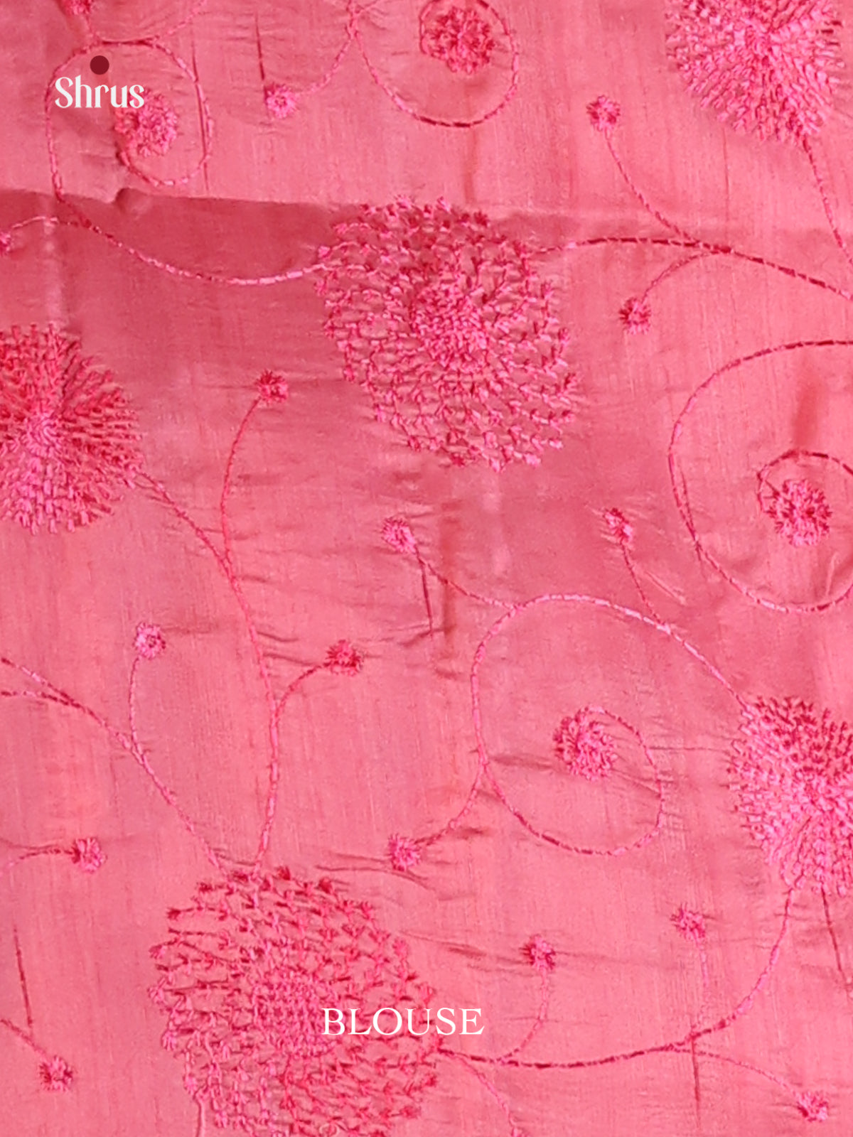 Pink - Semi Rawsilk Saree - Shop on Shrus.com
