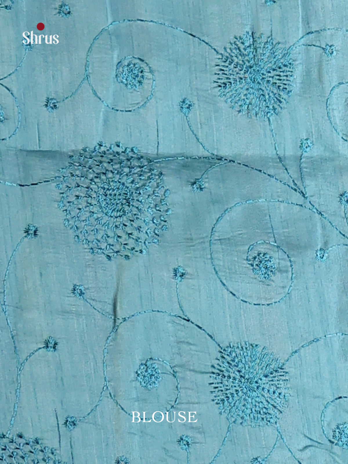 Blue - Semi Rawsilk Saree