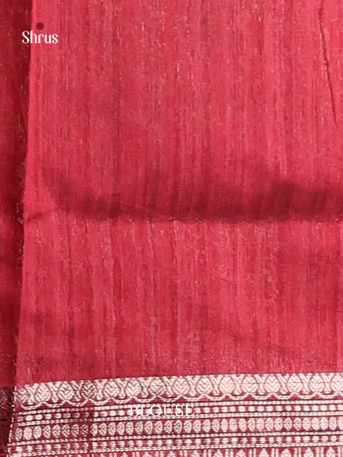 Maroon - Semi Jute Saree - Shop on Shrus.com