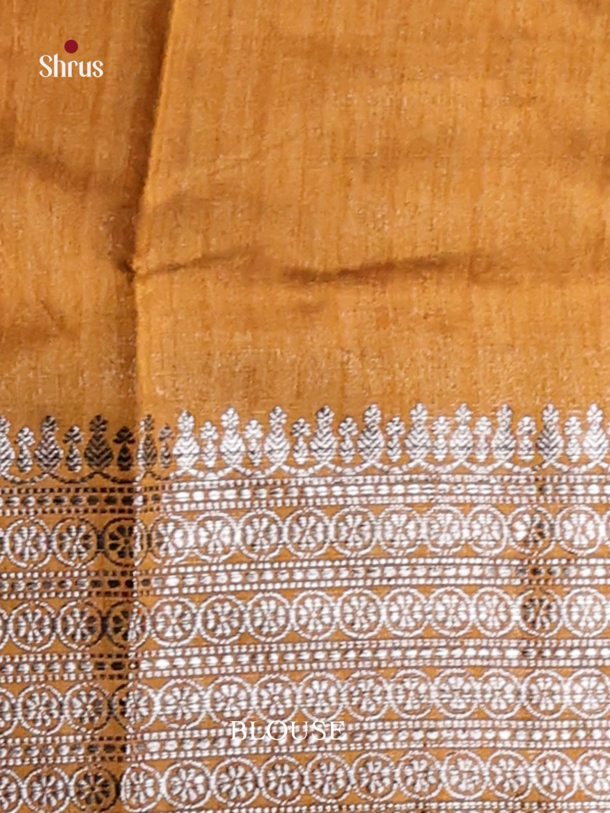 Mustard - Semi Jute Saree - Shop on Shrus.com