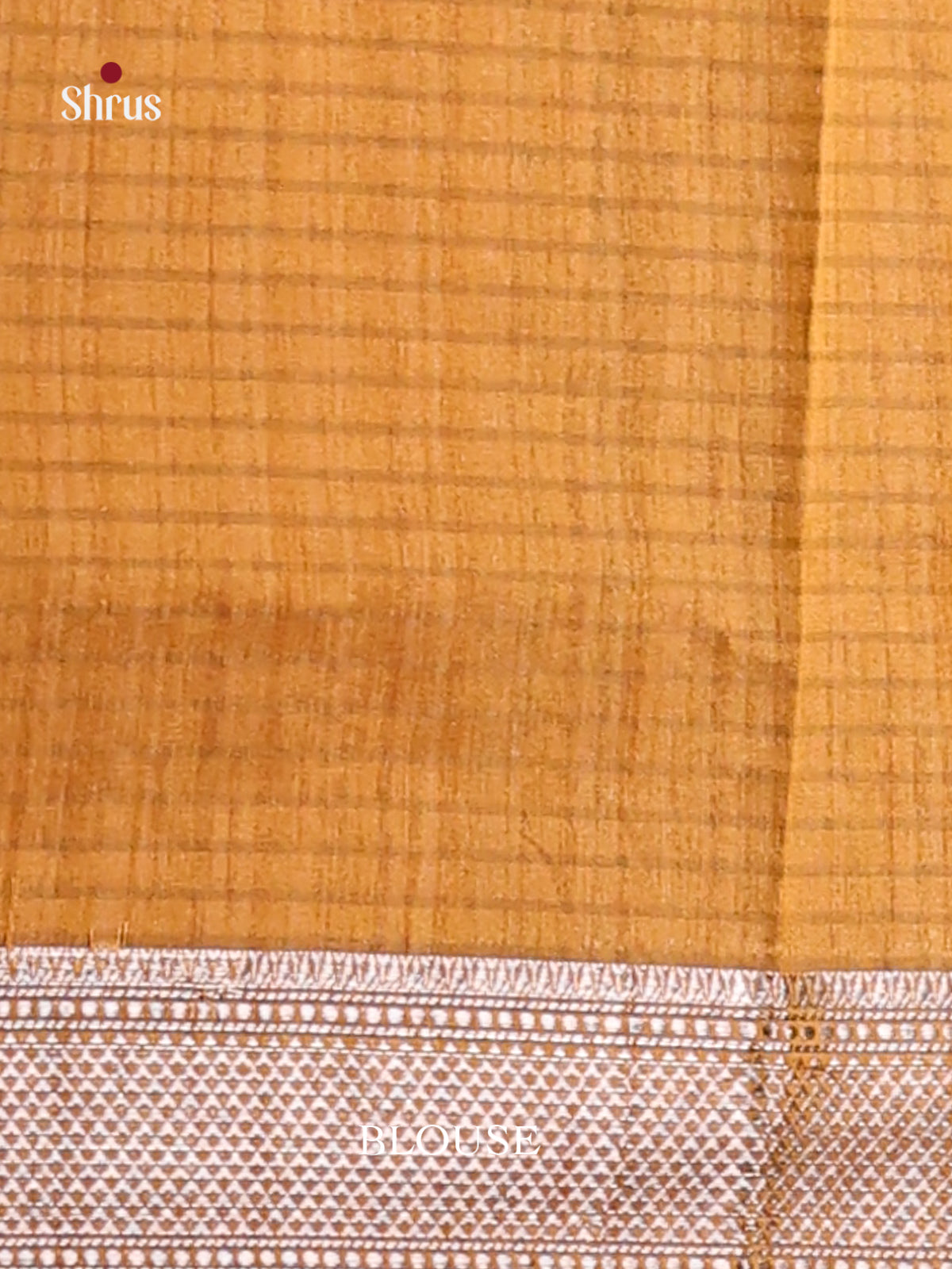 Mustard- Semi Jute Saree - Shop on Shrus.com