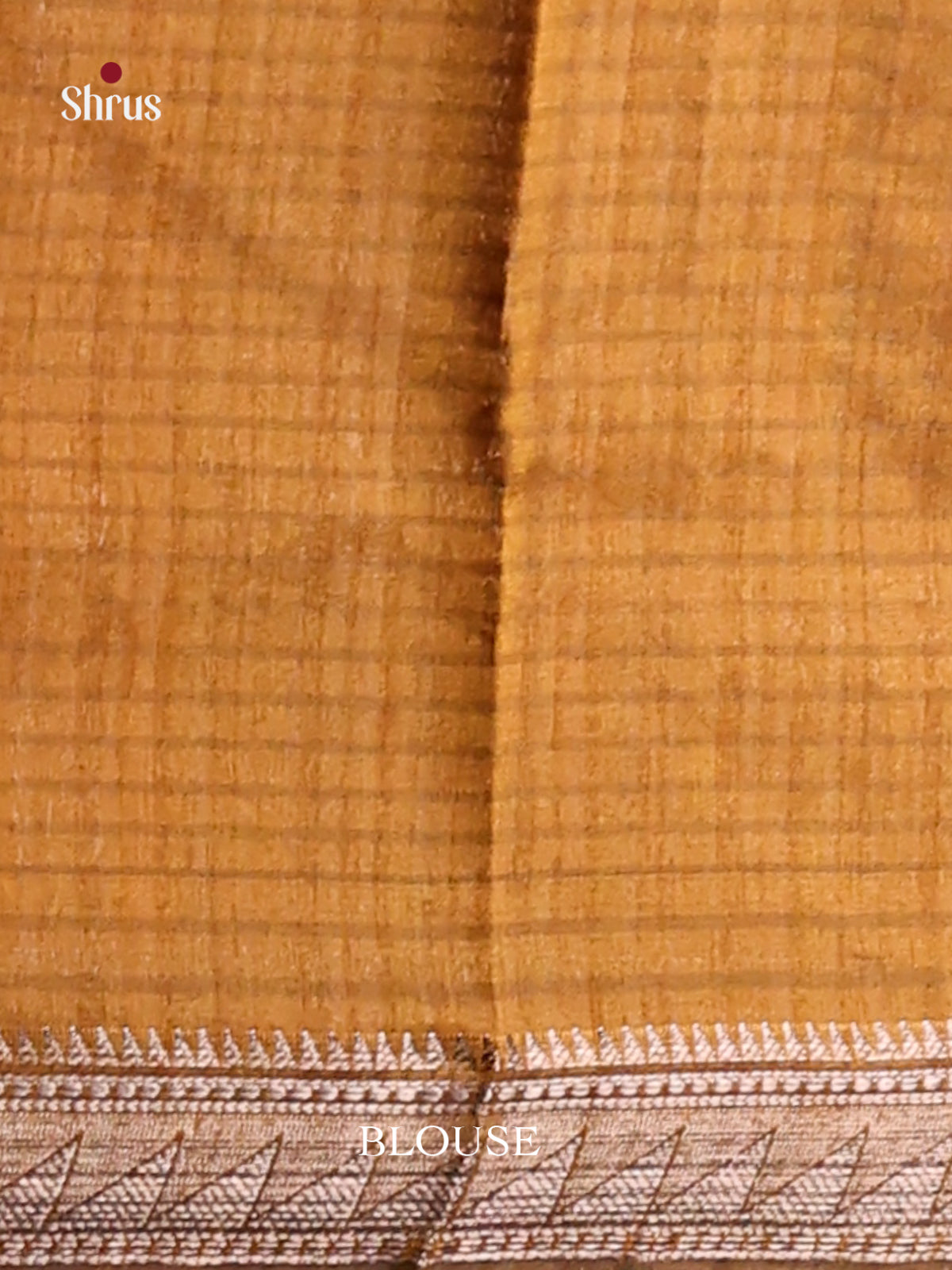 Dark Mustard - Semi Jute Saree - Shop on Shrus.com