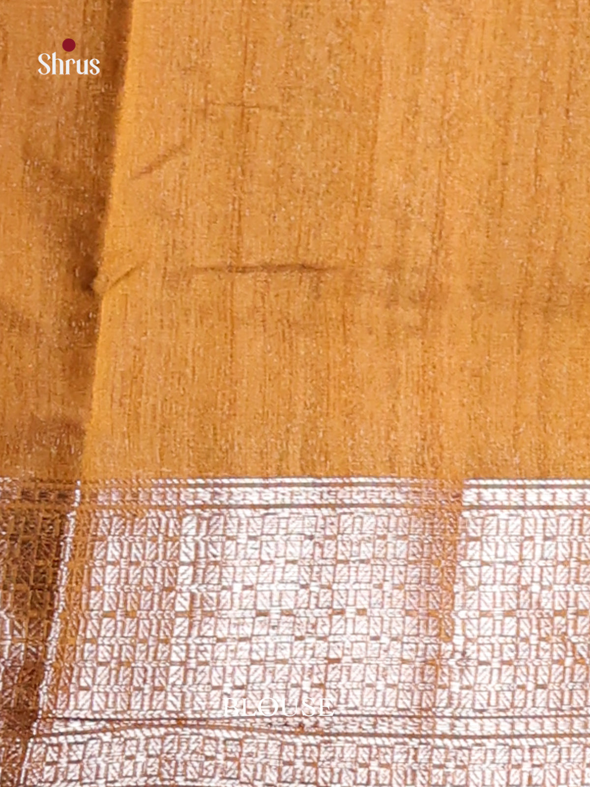 Mustard - Semi Jute Saree - Shop on Shrus.com
