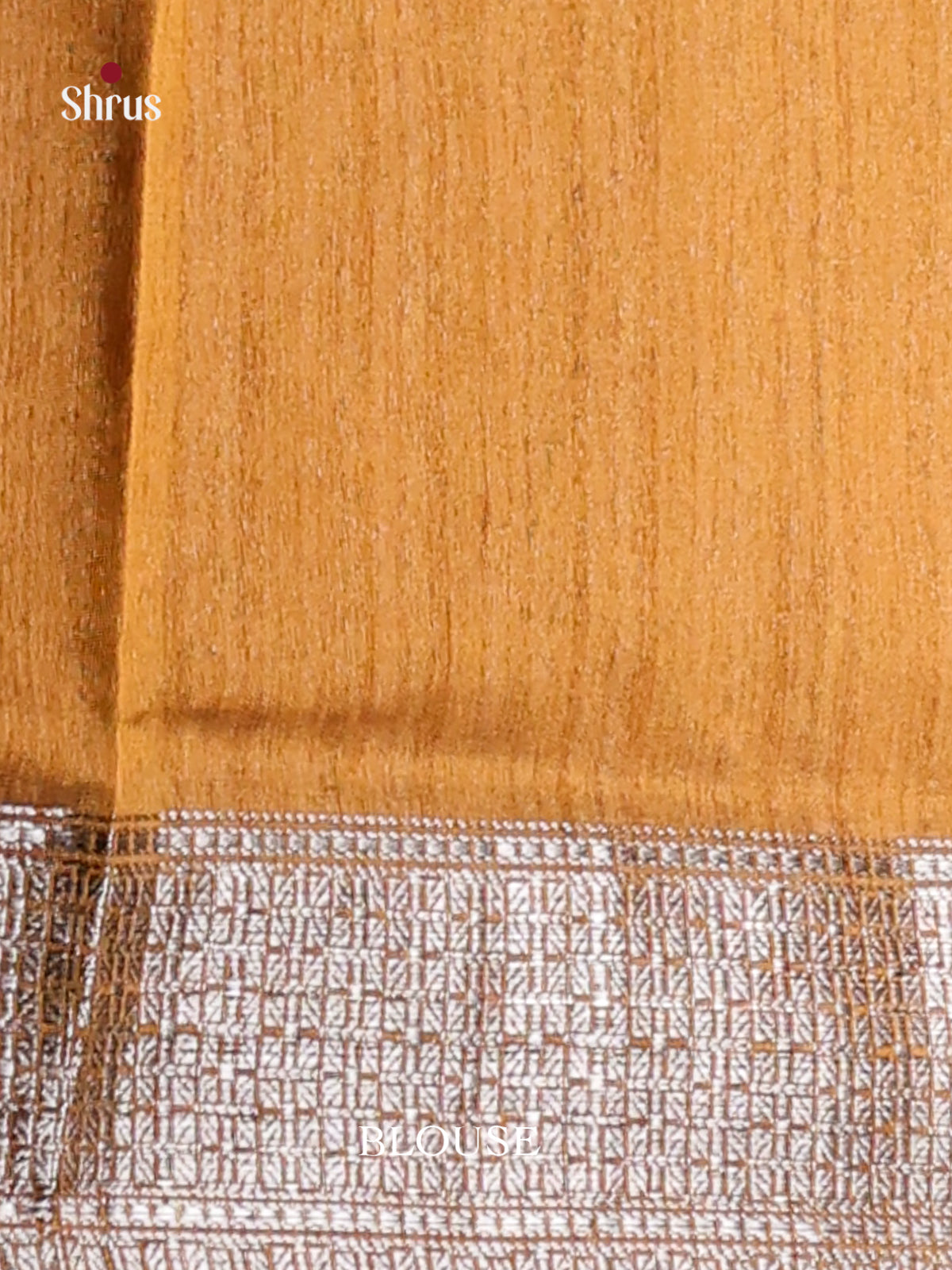 Dark Mustard- Semi Jute Saree - Shop on Shrus.com