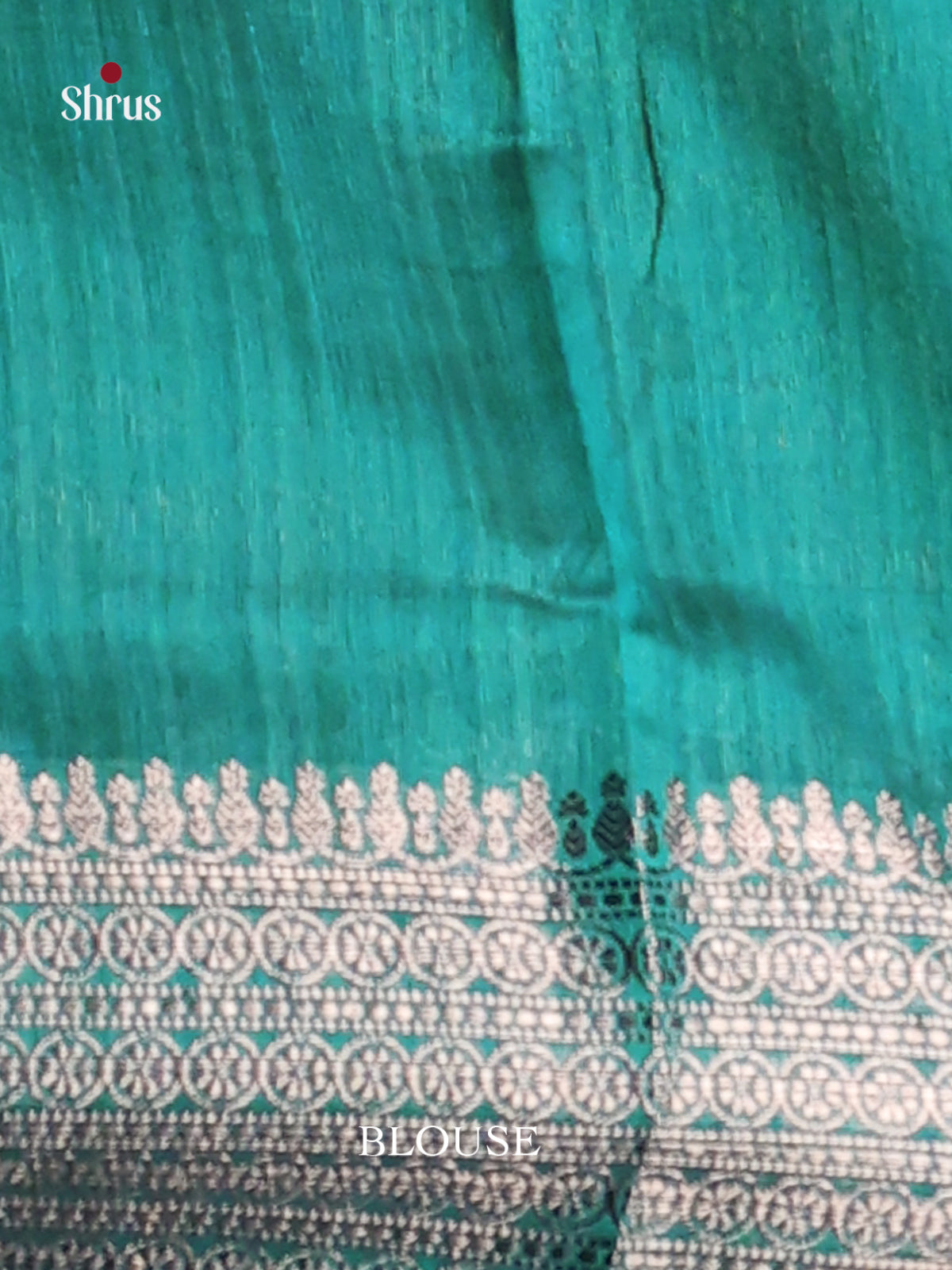 Green - Semi Jute Saree - Shop on Shrus.com