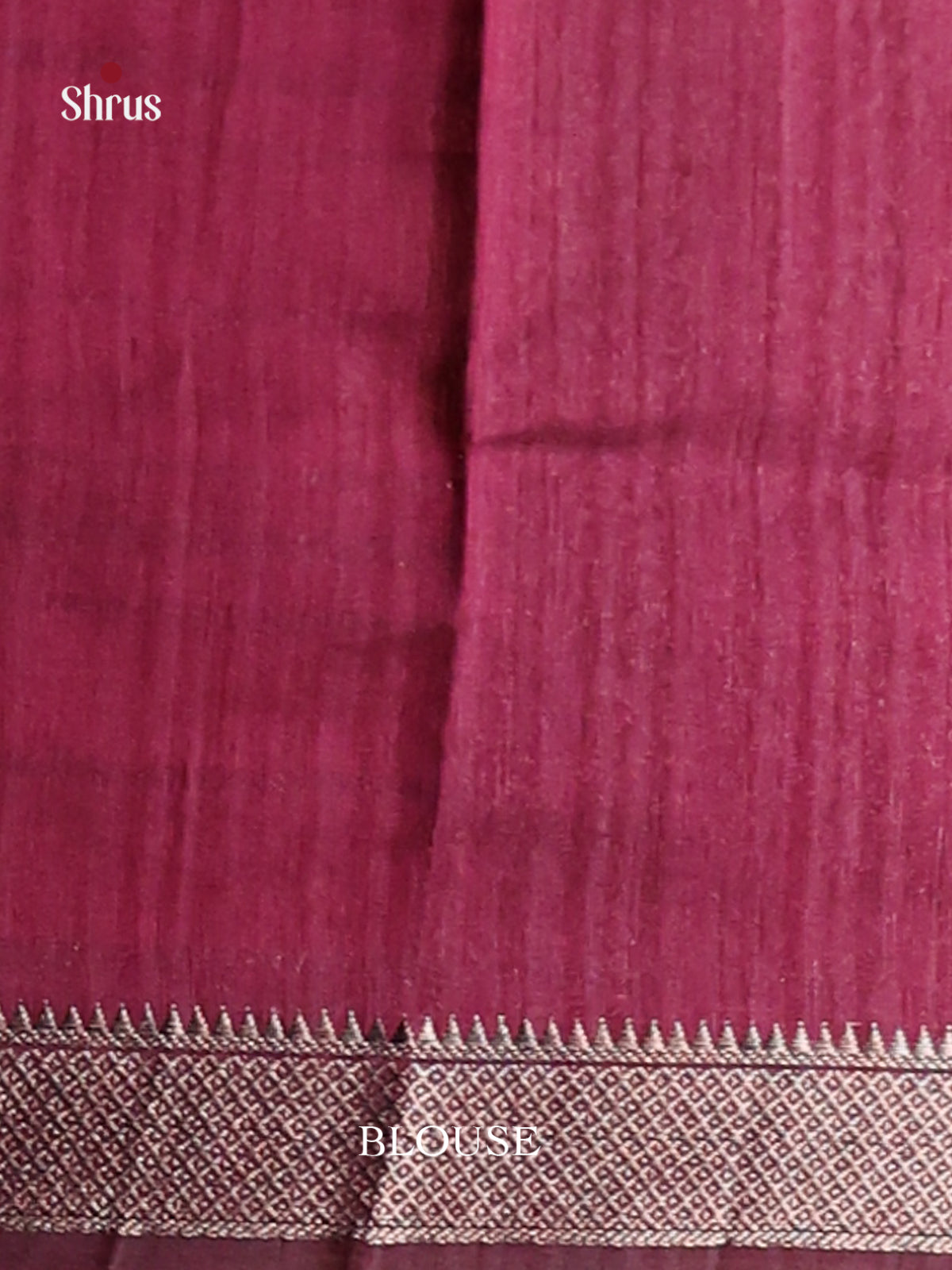 Maroon - Semi Jute Saree - Shop on Shrus.com