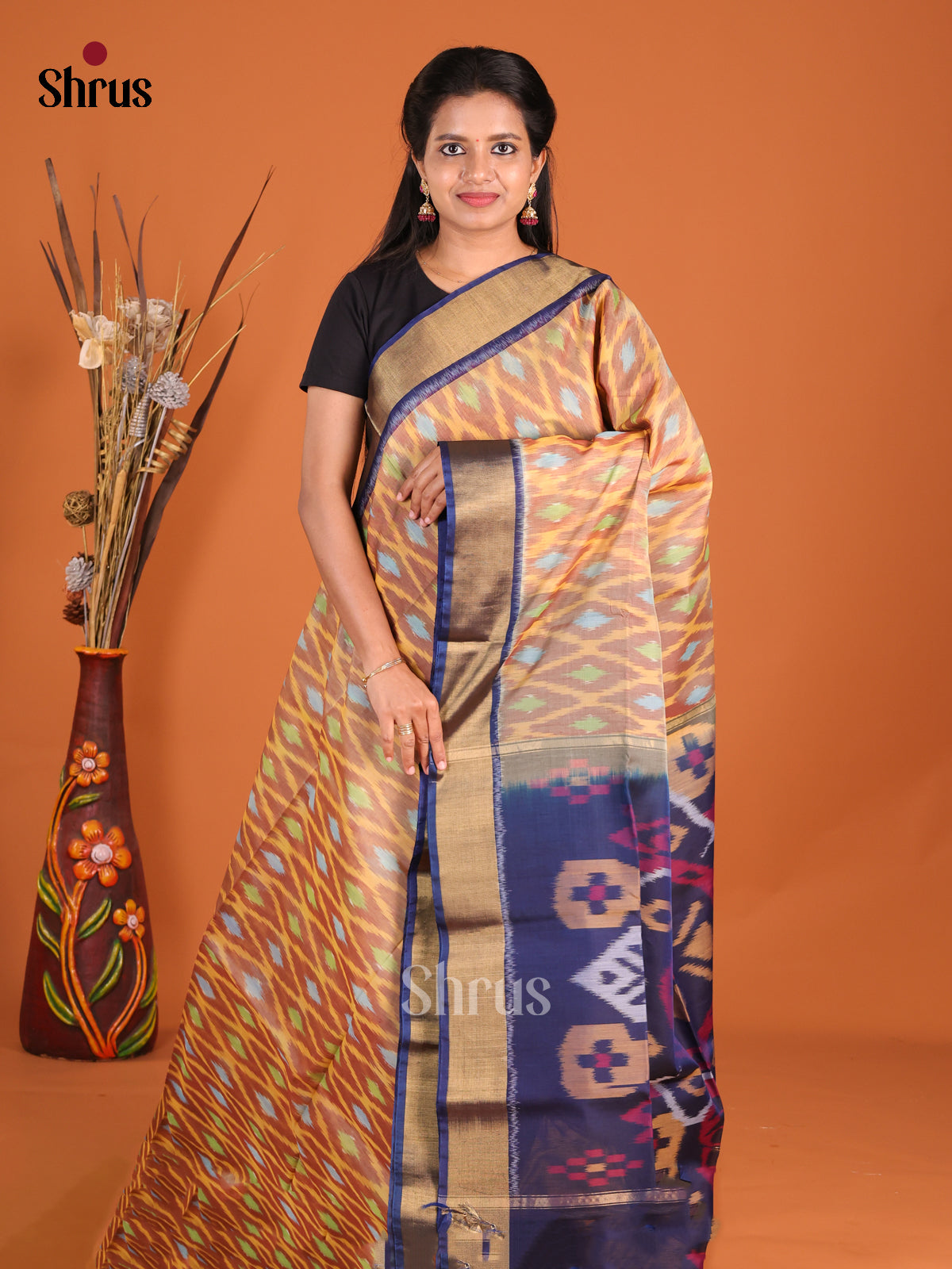 DHS20090 - Pochampally sico Saree - Shop on Shrus.com