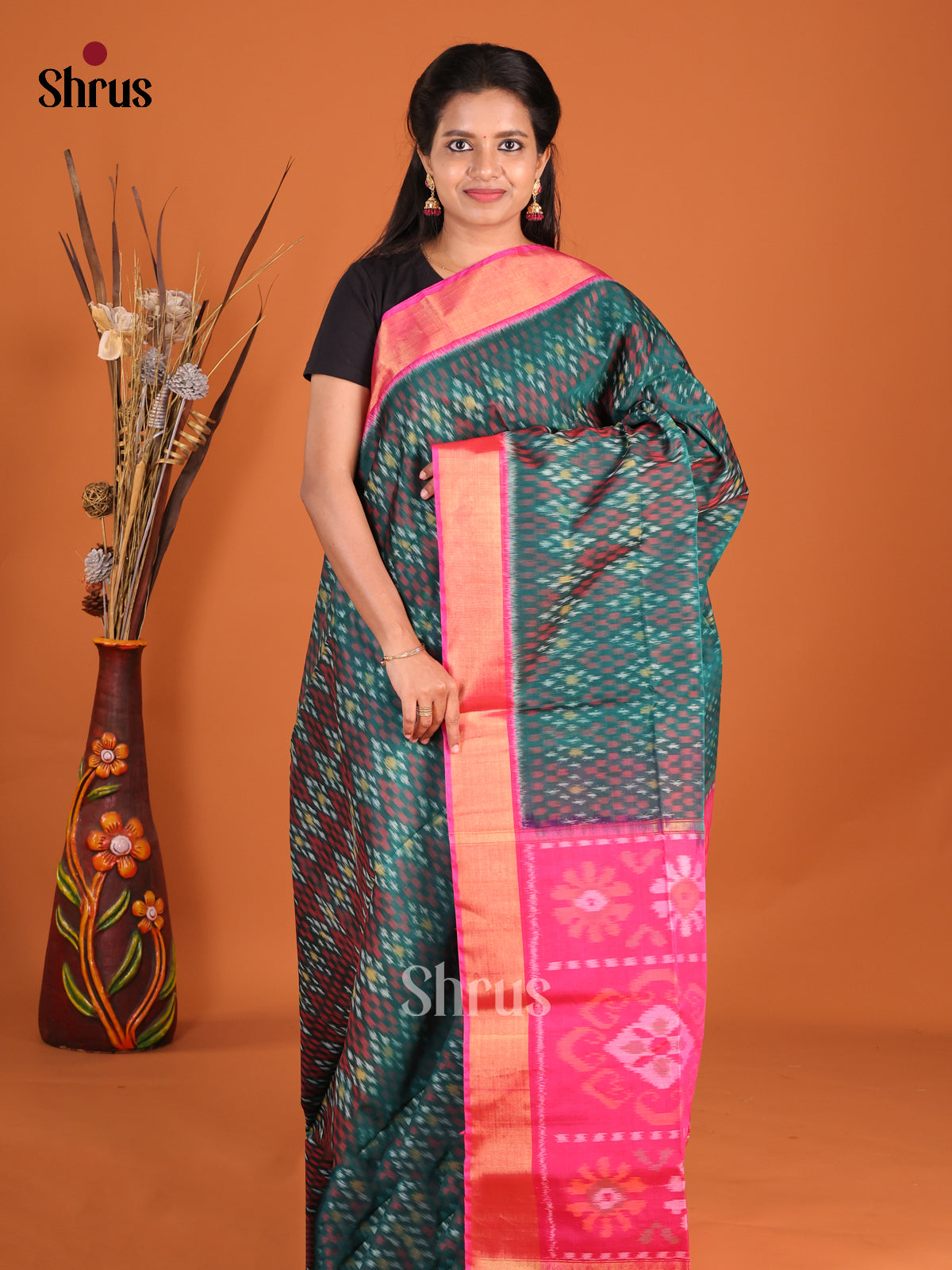 DHS20092 - Pochampally sico Saree - Shop on Shrus.com