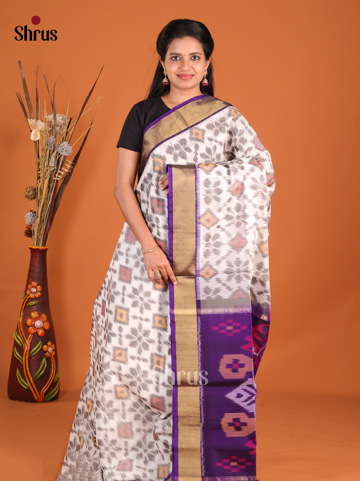 DHS20096 - Pochampally sico Saree - Shop on Shrus.com