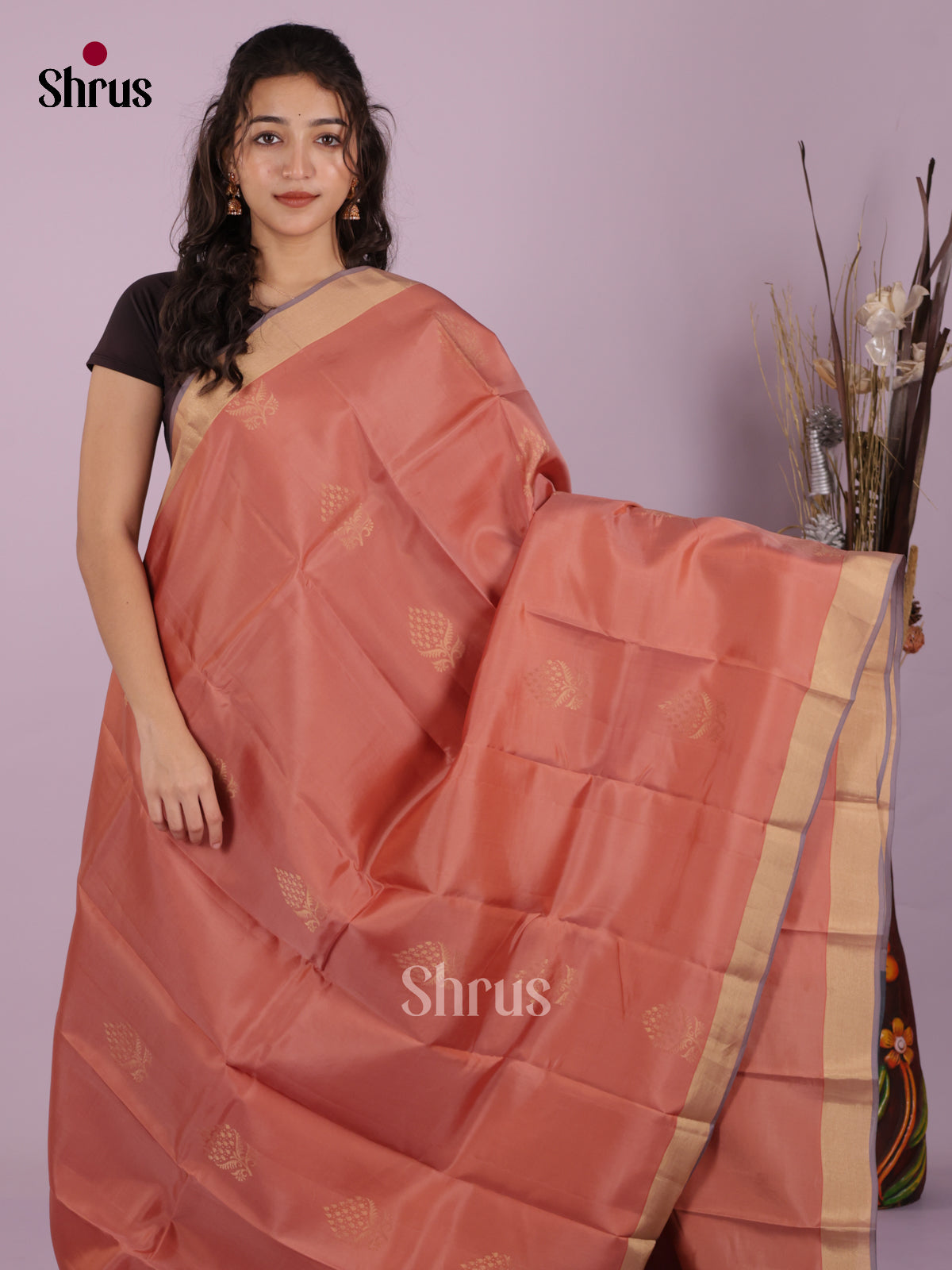 DHS20161 - Softsilk-halfpure Saree - Shop on Shrus.com