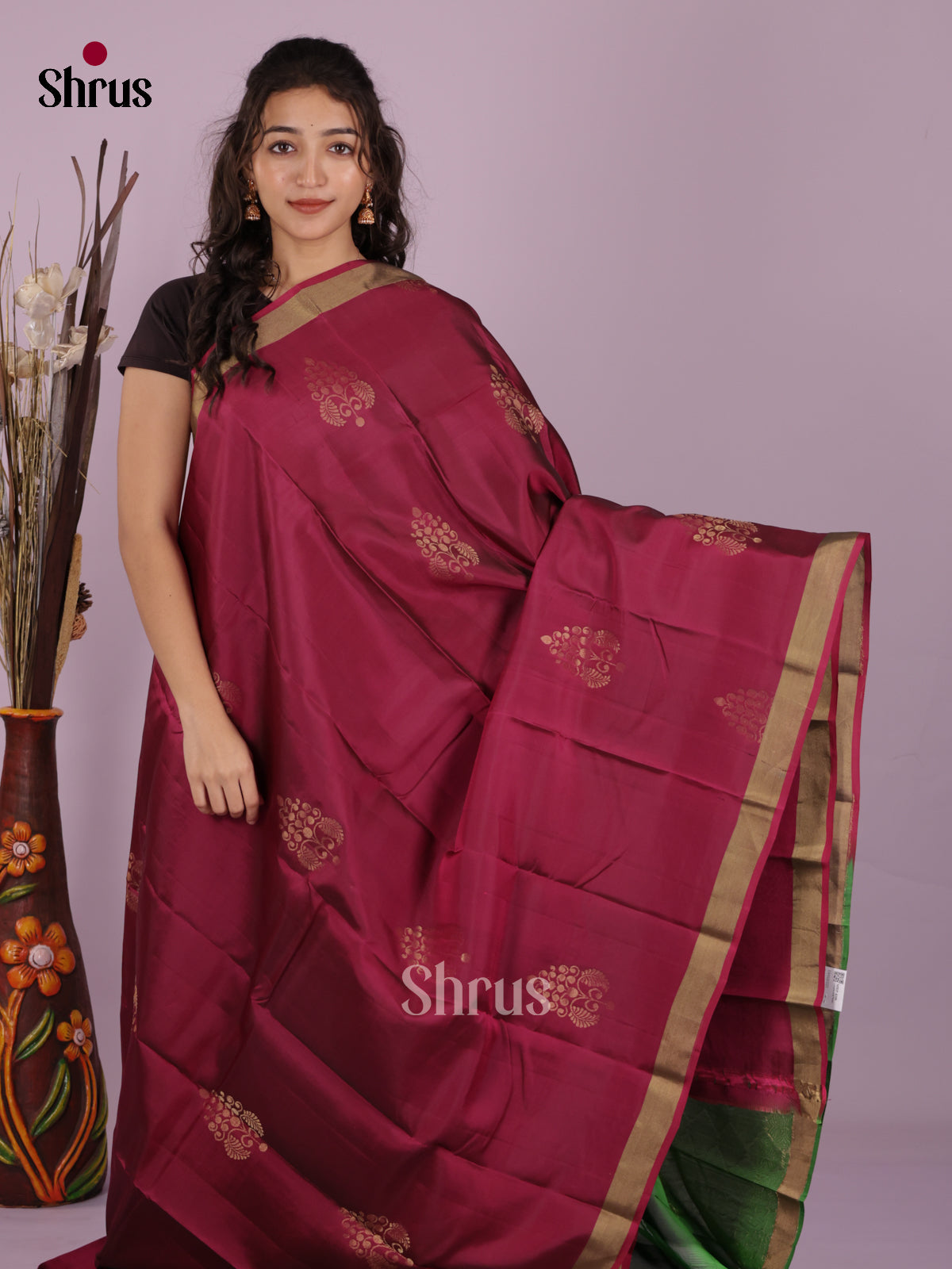 DHS20223 - Softsilk-halfpure Saree - Shop on Shrus.com
